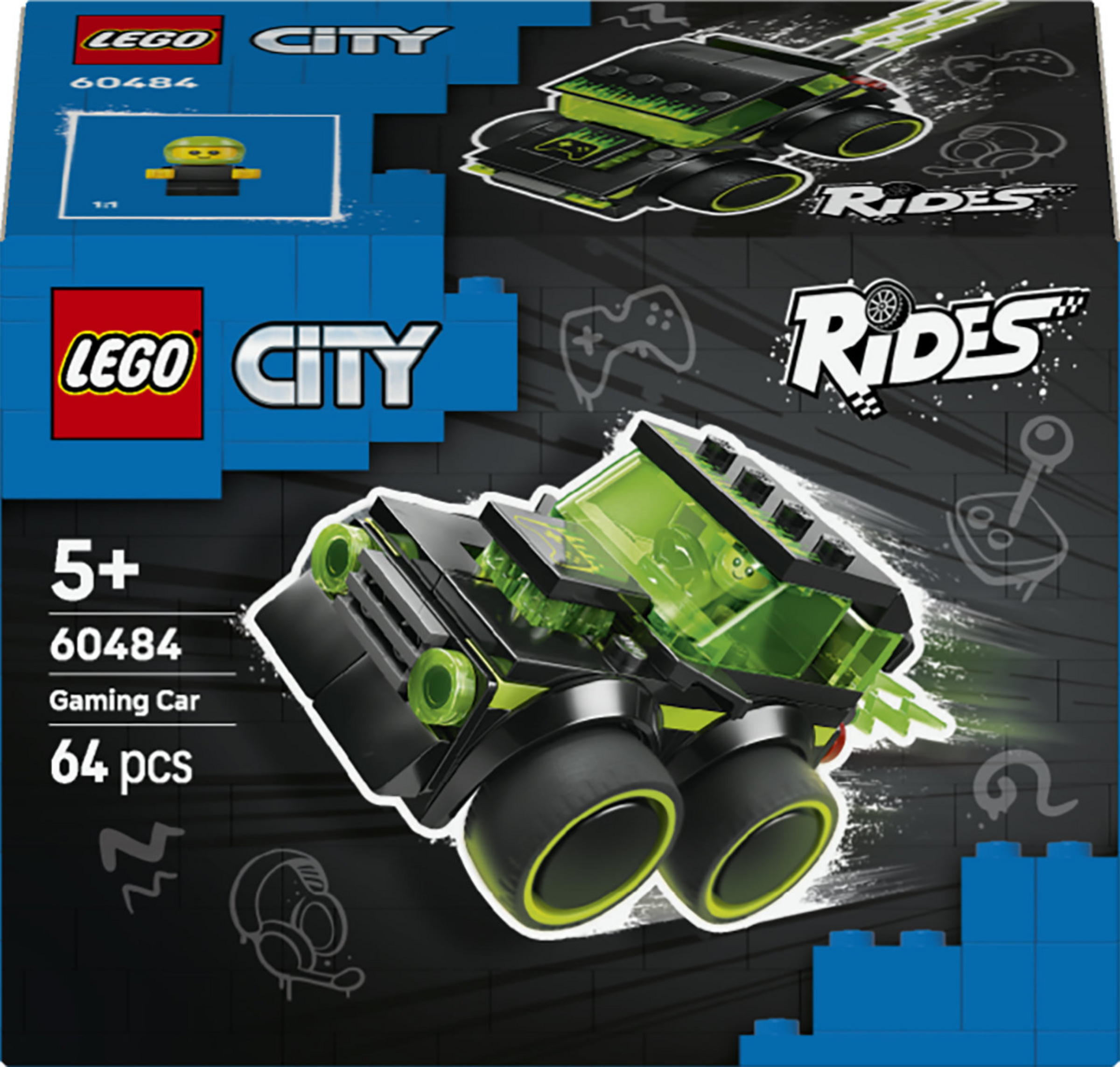 LEGO CITY 60484 Coole Flitzer Gaming Rennauto