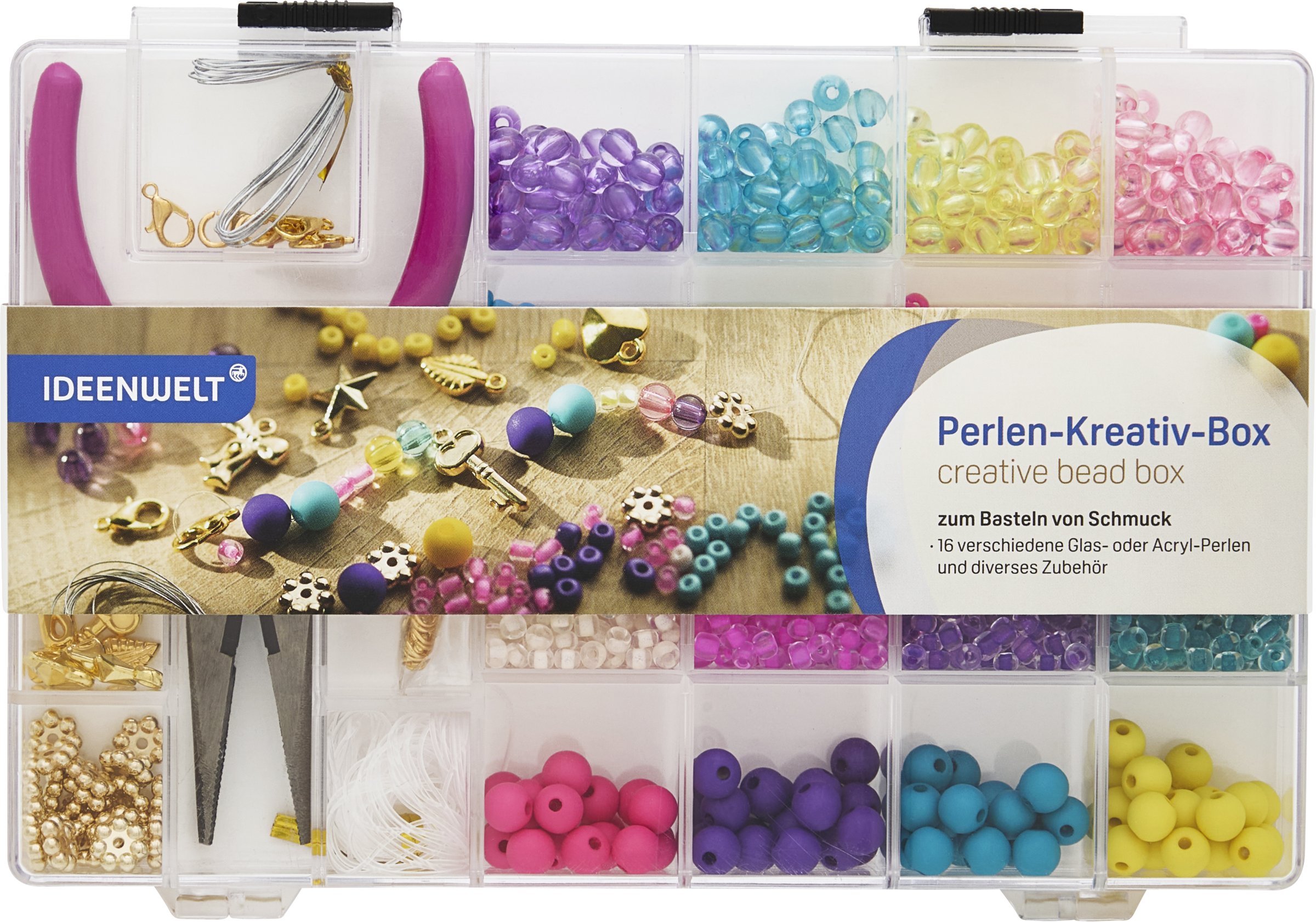 Perlen-Bastelset Rosa & Lila