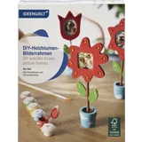 3er Set DIY-Holzblumen-Bilderrahmen
