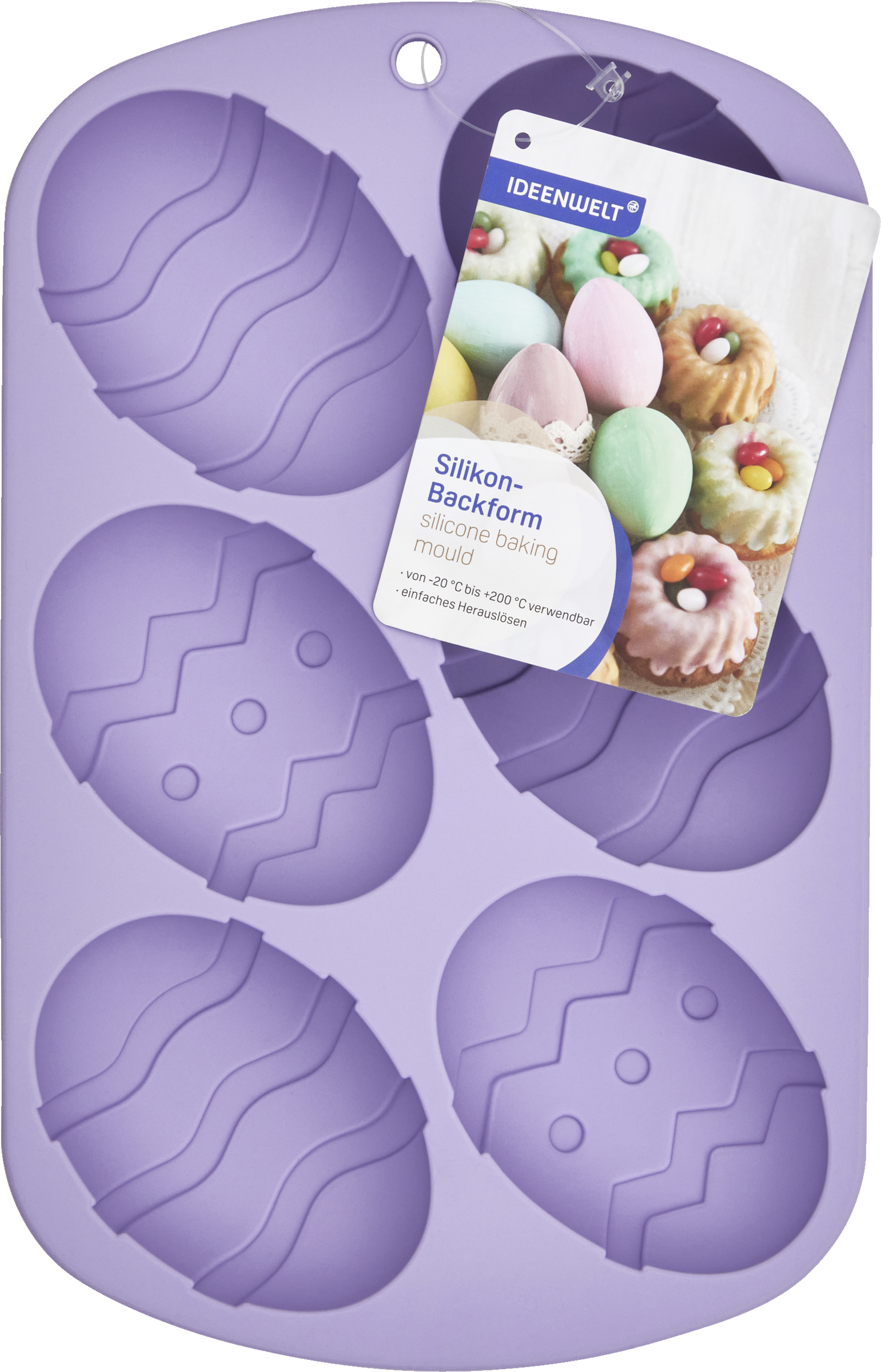 IDEENWELT Silikon-Backform Osterei lila