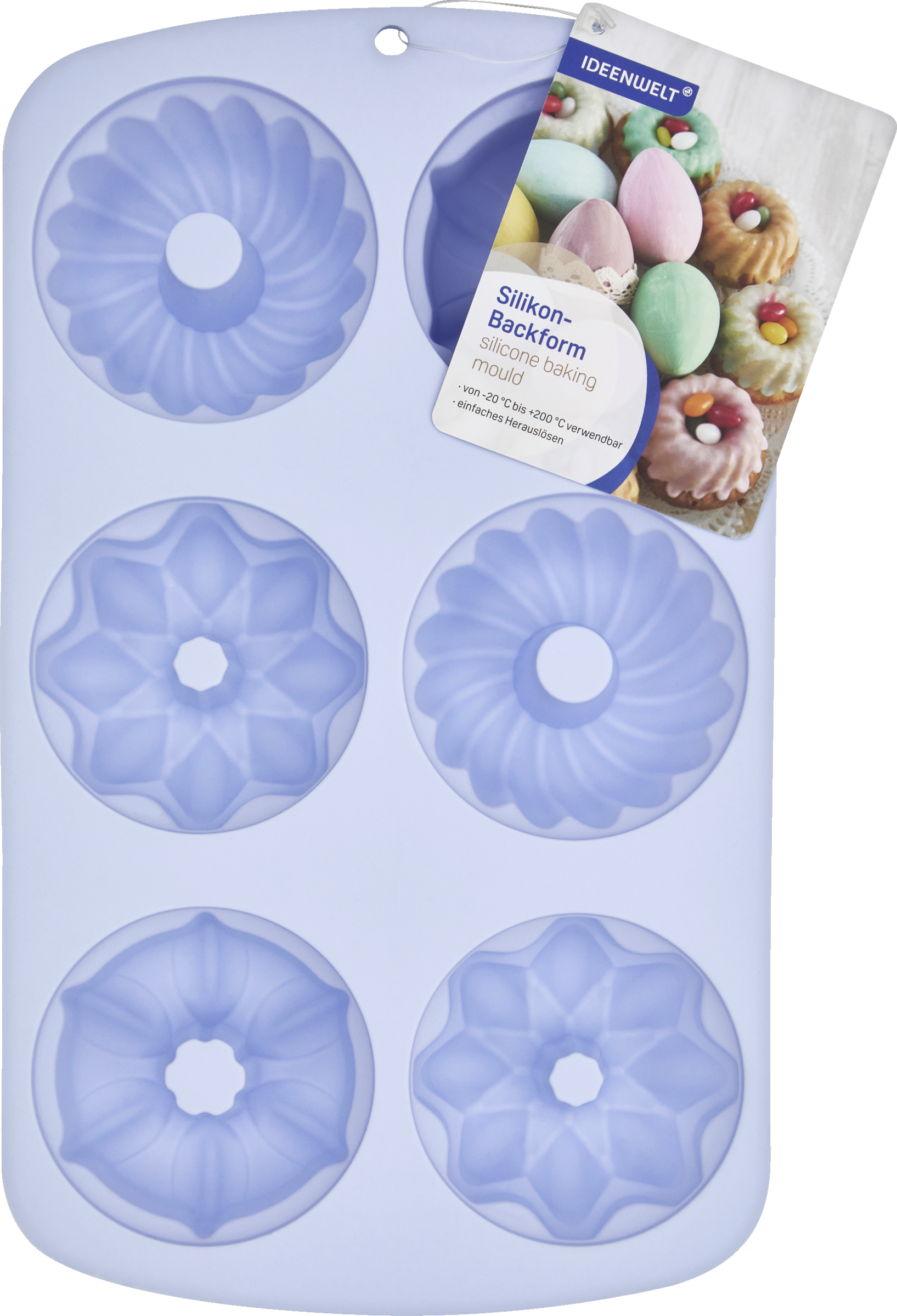 IDEENWELT Silikon-Backform Gugelhupf hellblau