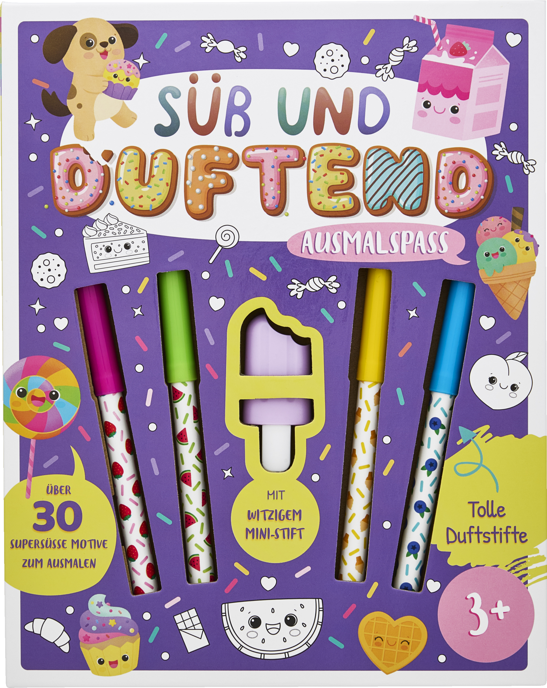 Malbuch mit Stiften Süß & duftend Ausmalspaß