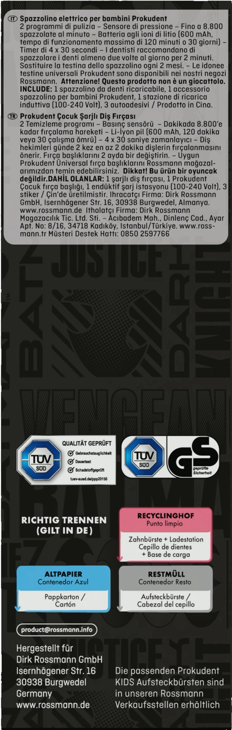 Kids DC Elektrische Zahnbürste ab 4 Jahren 9