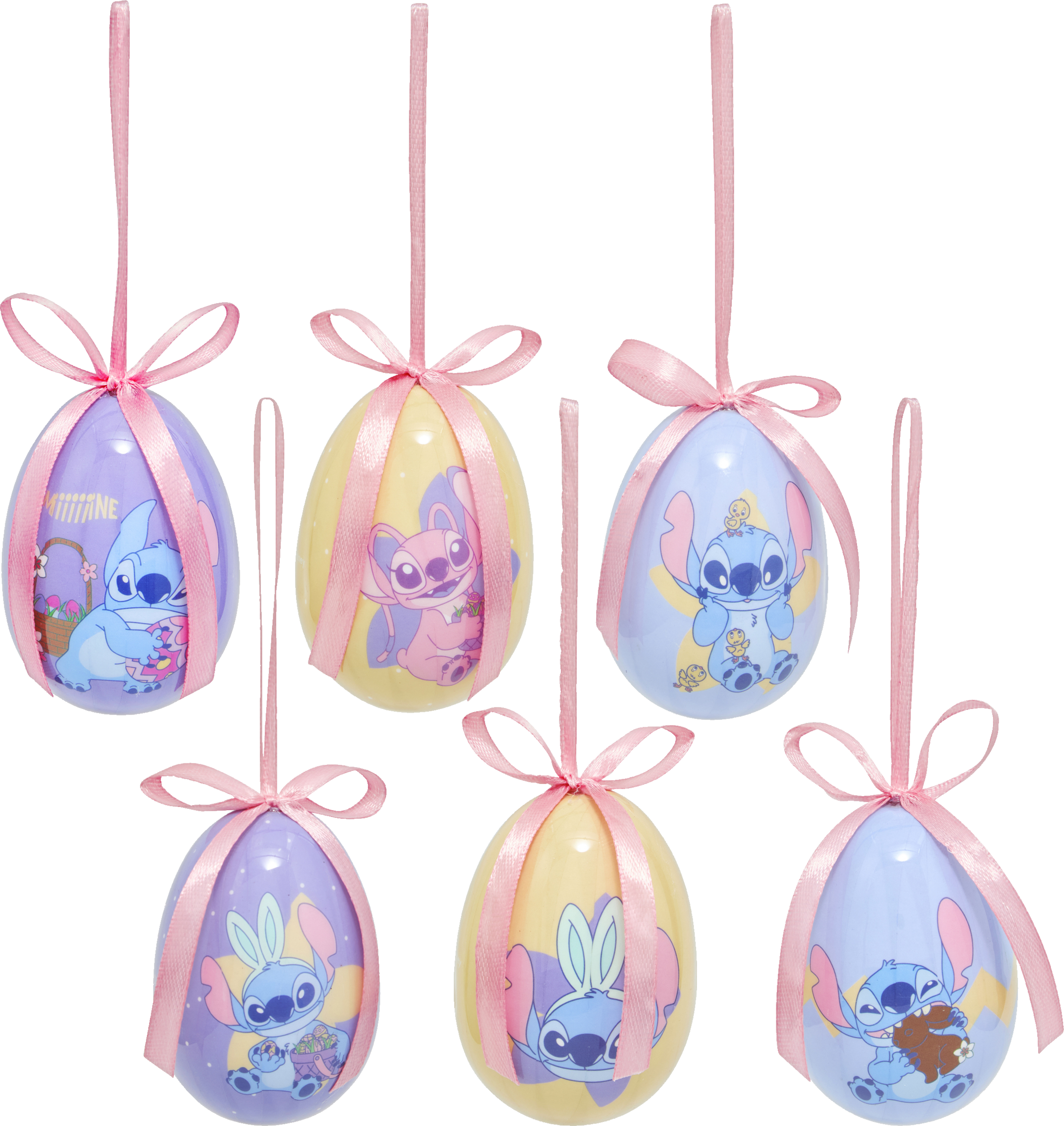 IDEENWELT 6er Set Deko-Eier Disney Stitch