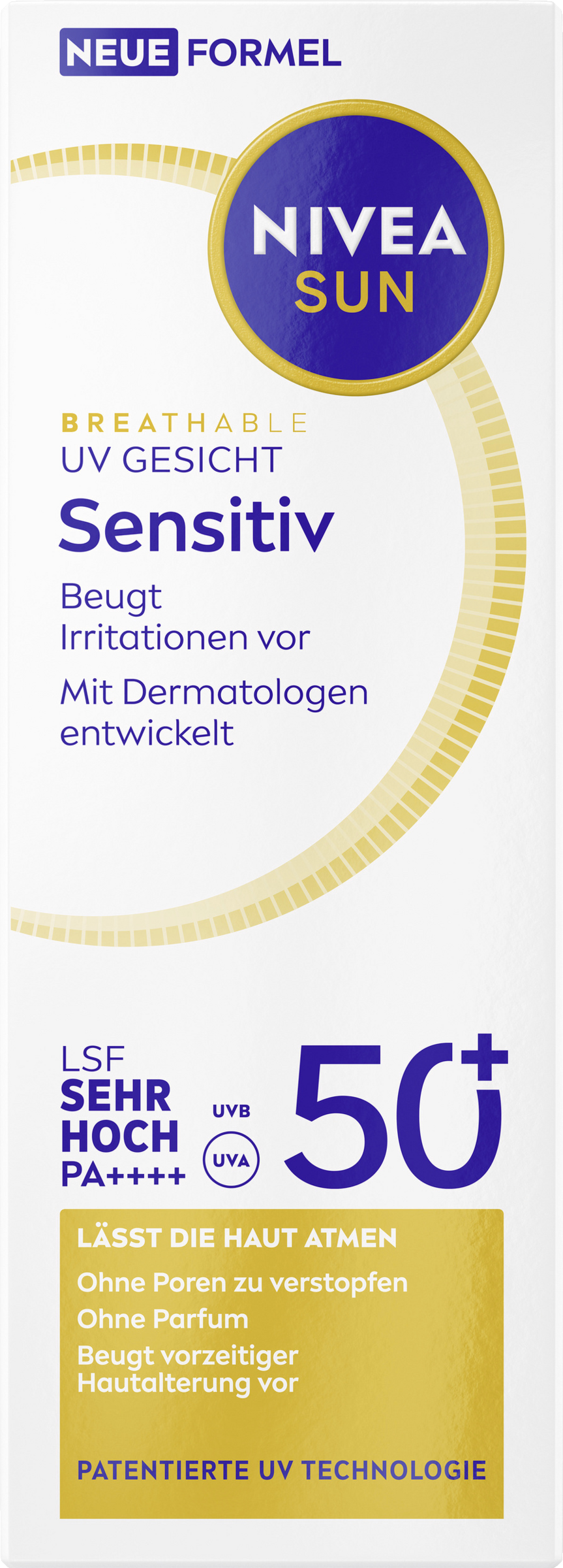 NIVEA SUN Sun Breathable UV Gesicht Sensitiv LSF50+