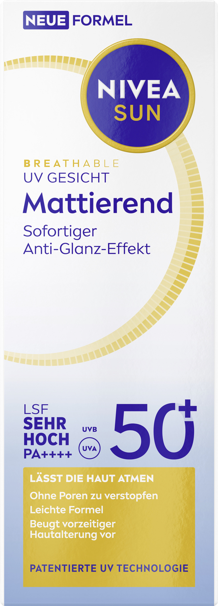 NIVEA SUN Breathable UV Gesicht Mattierend LSF50+
