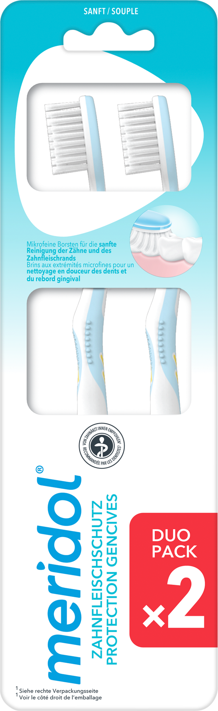 فرشاة أسنان ناعمة عبوة مزدوجة