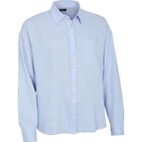 Bluse mit Leinen hellblau Gr. M