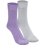 2er Set Glitzersocken hellgrau/lila Gr. 35/38