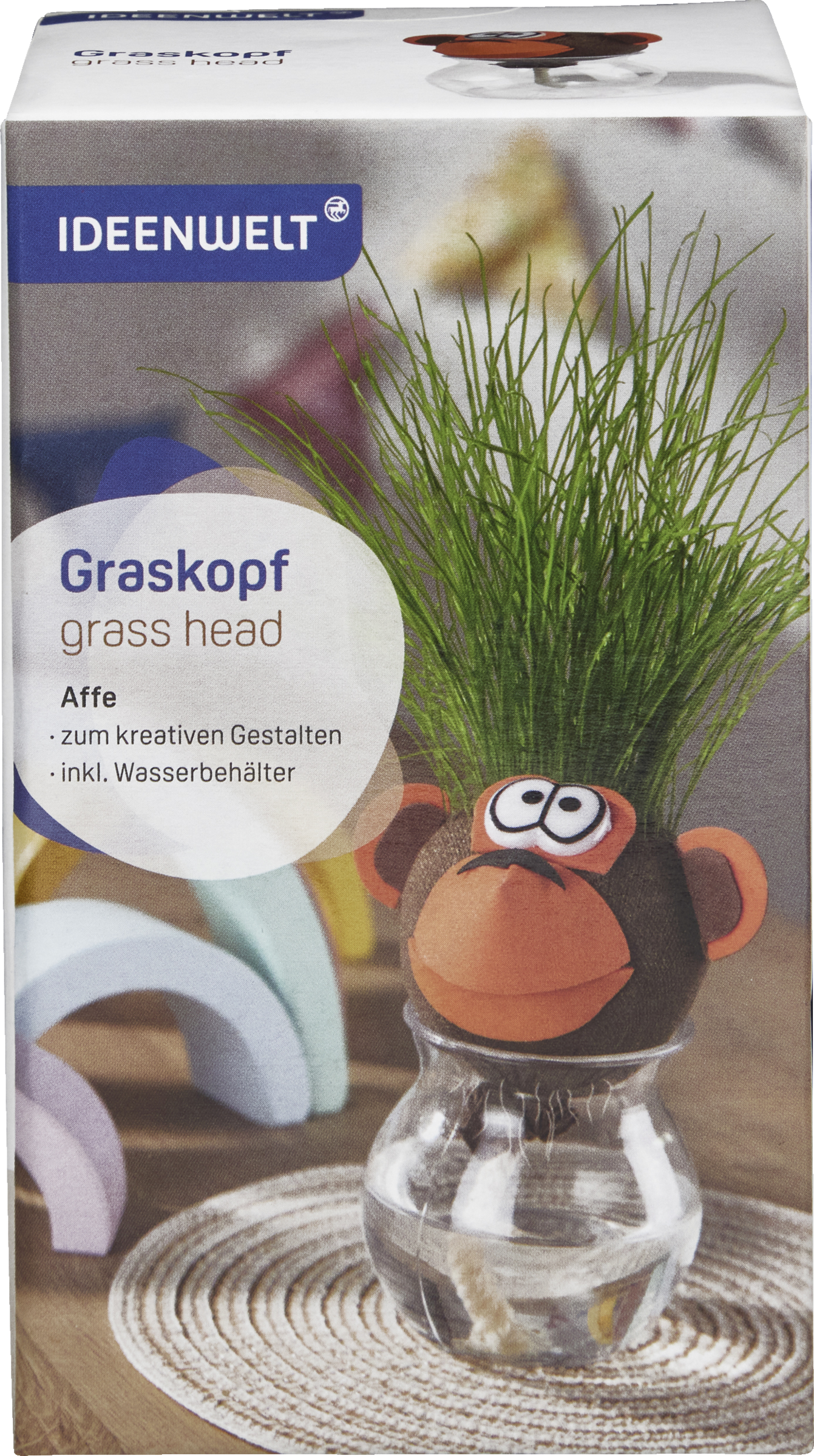 IDEENWELT Graskopf Affe