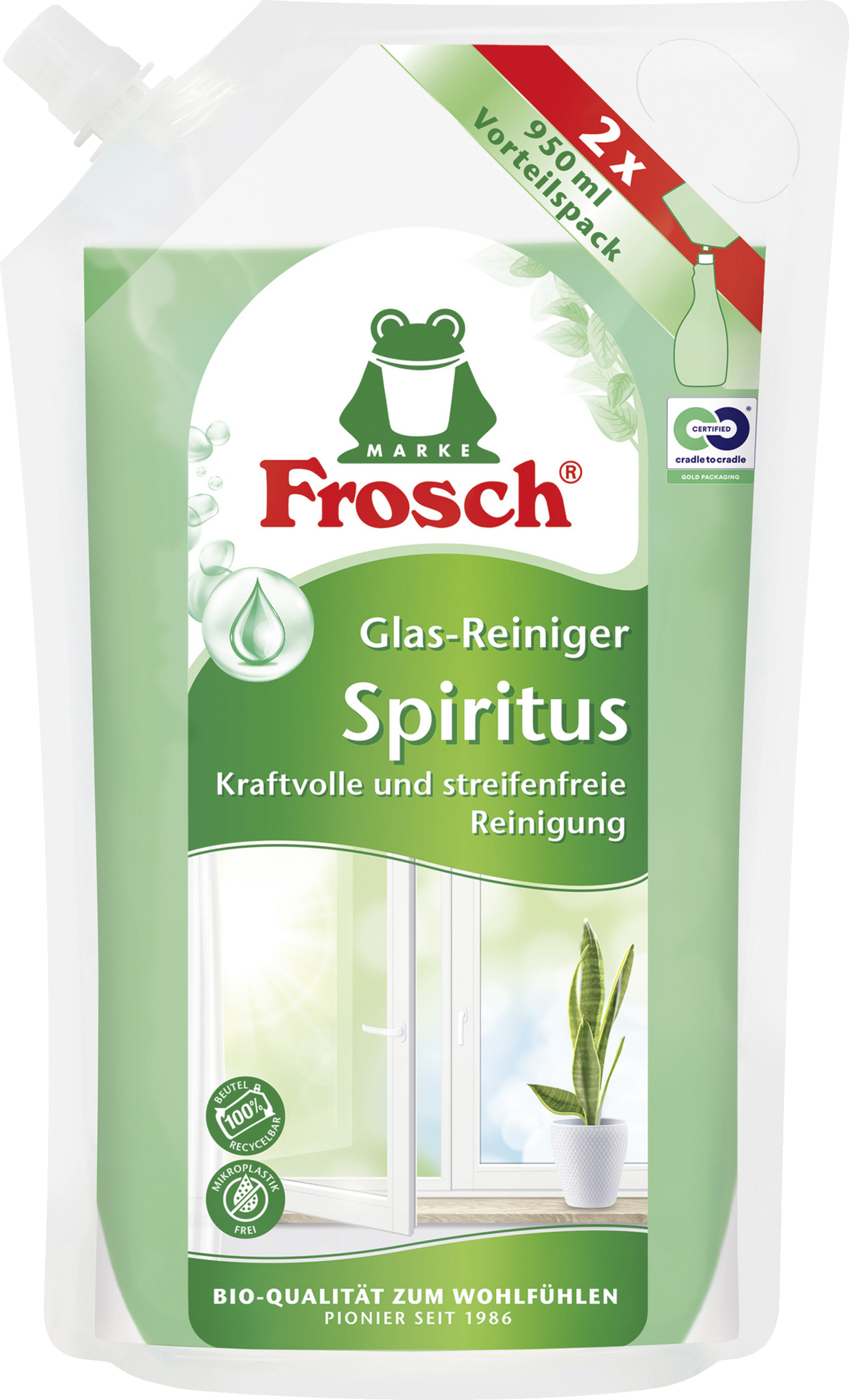 Frosch Spiritus Glas-Reiniger Nachfüllbeutel