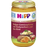 Bio Bulgur-Gemüsepfanne mit Kichererbsen und Bio-Rind