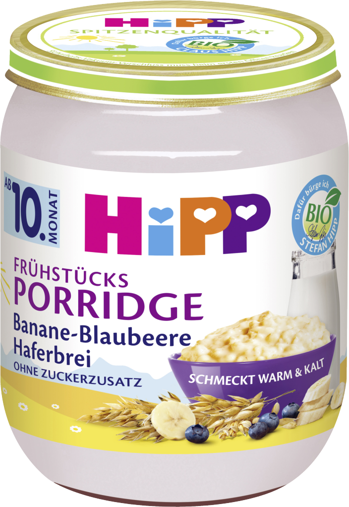 HiPP Bio Frühstücksporridge Banane-Blaubeere Haferbrei