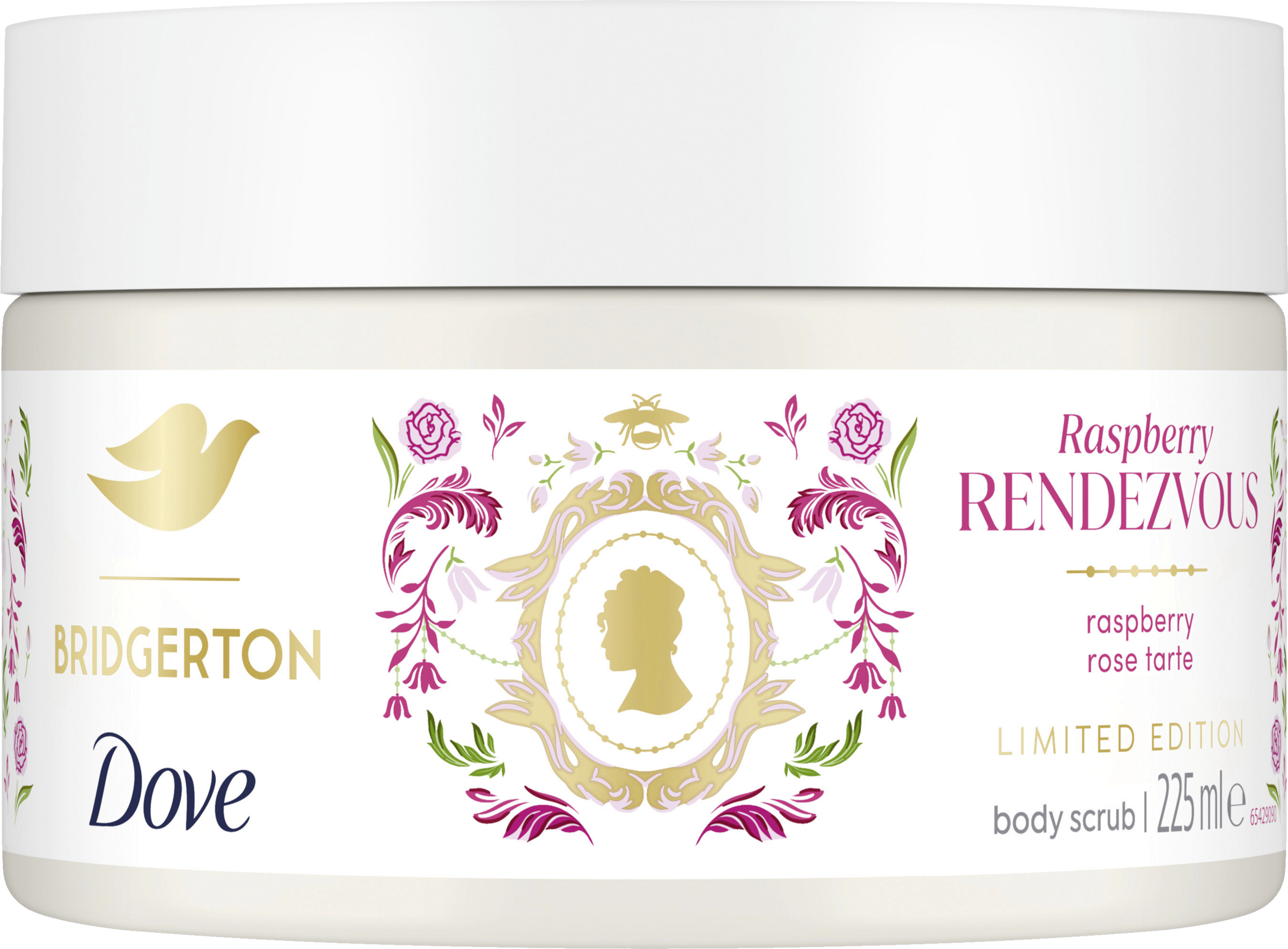 Dove Creme-Dusch-Peeling Bridgerton Raspberry Rendezvous LE