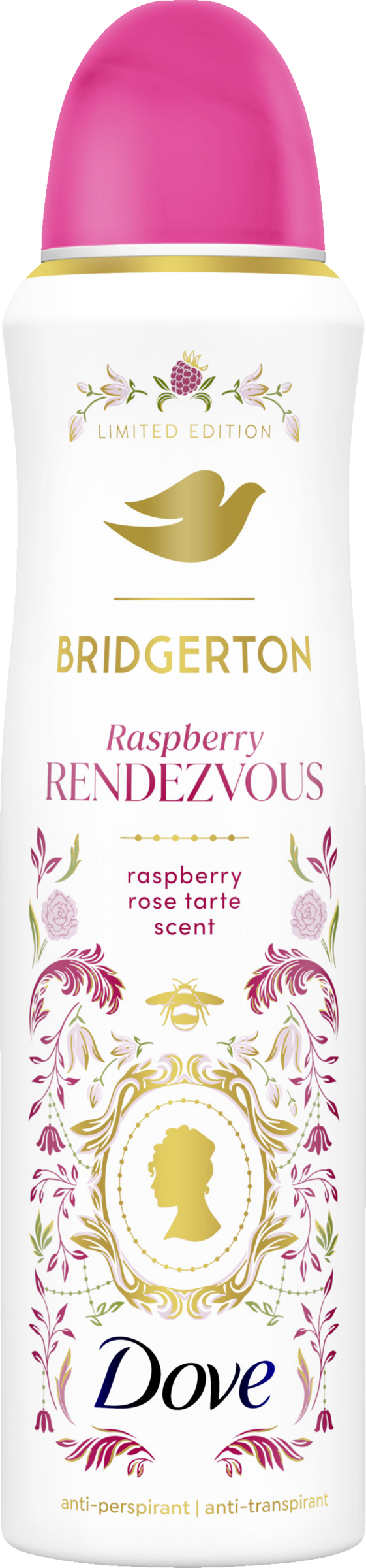 Dove Antitranspirant Deospray Bridgerton Raspberry Rendezvous LE