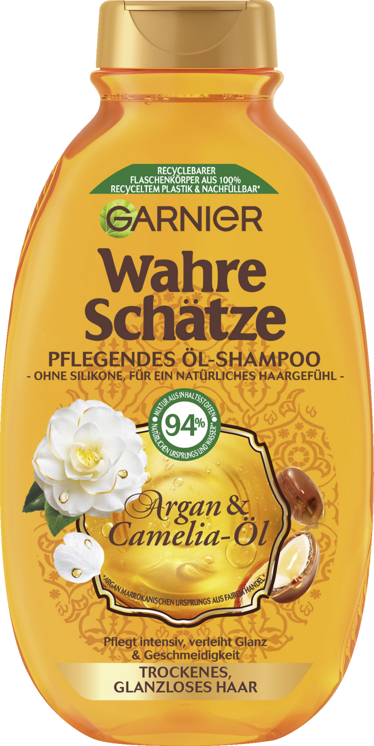 Garnier Wahre Schätze Shampoo Argan & Camelia-Öl Trockenes & Glanzloses Haar