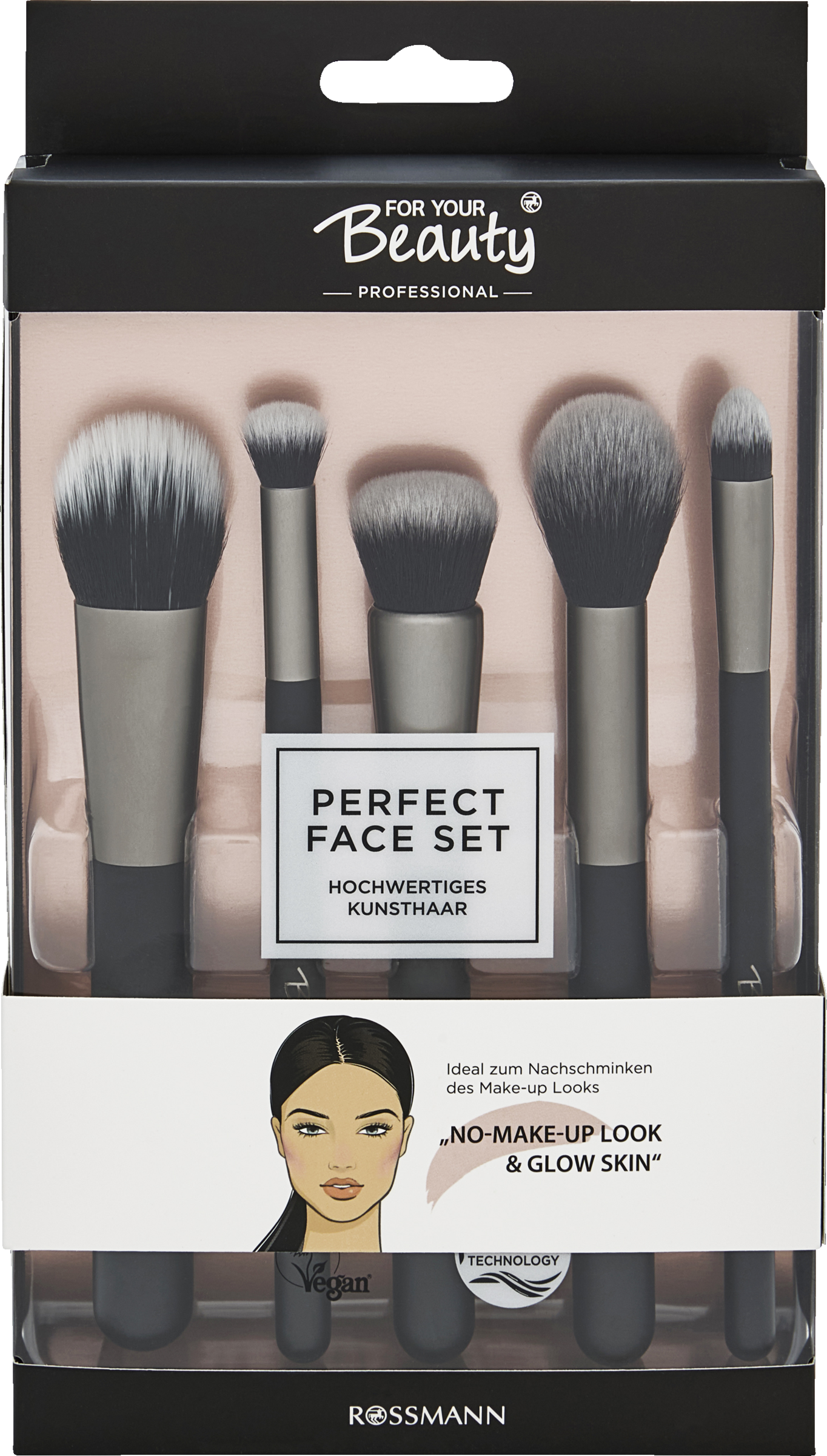 FOR YOUR Beauty Professional Perfect Face Pinselset ''No-Make-up Look & Glow Skin''