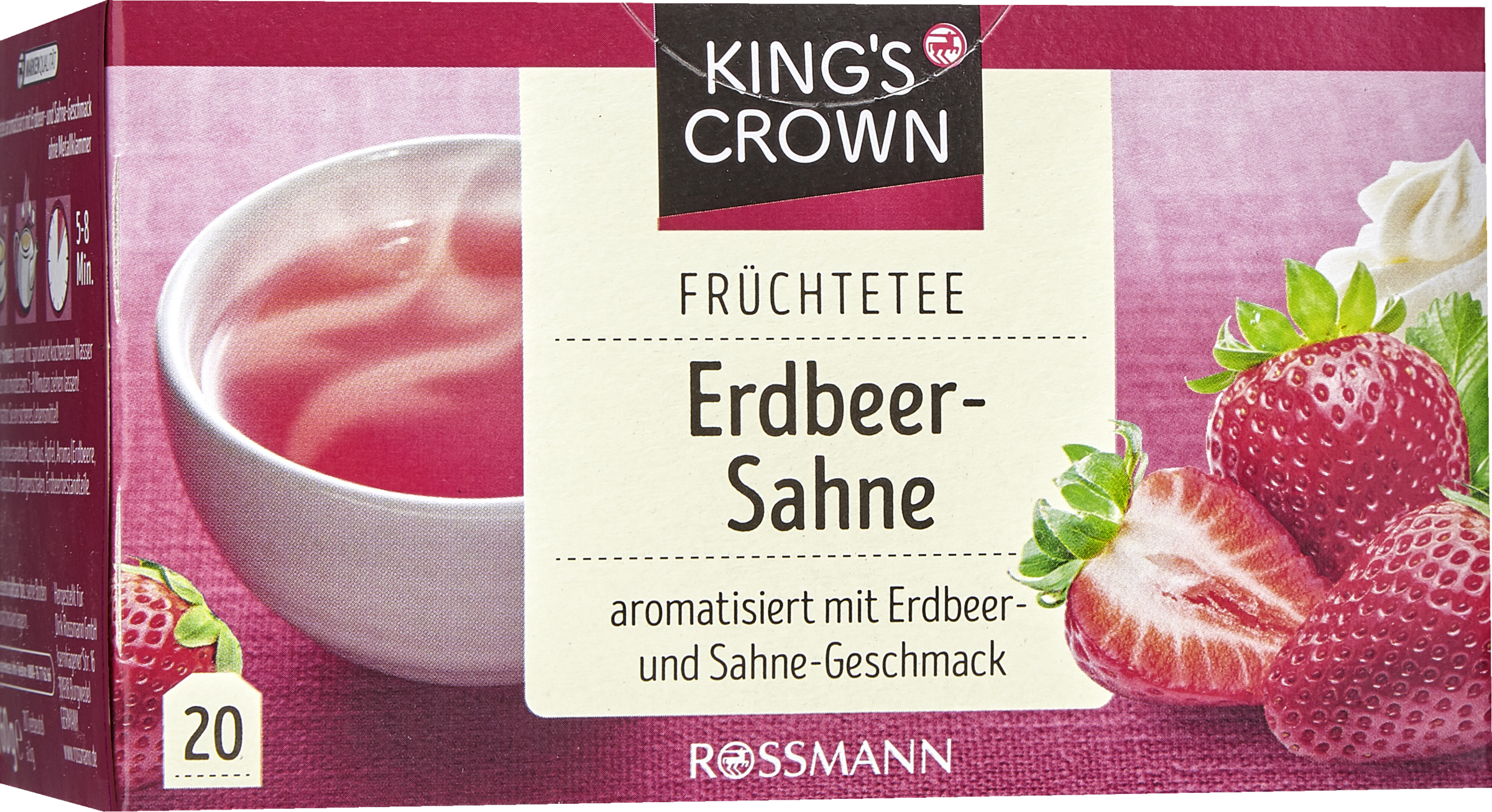 KING'S CROWN Früchtetee Erdbeer-Sahne