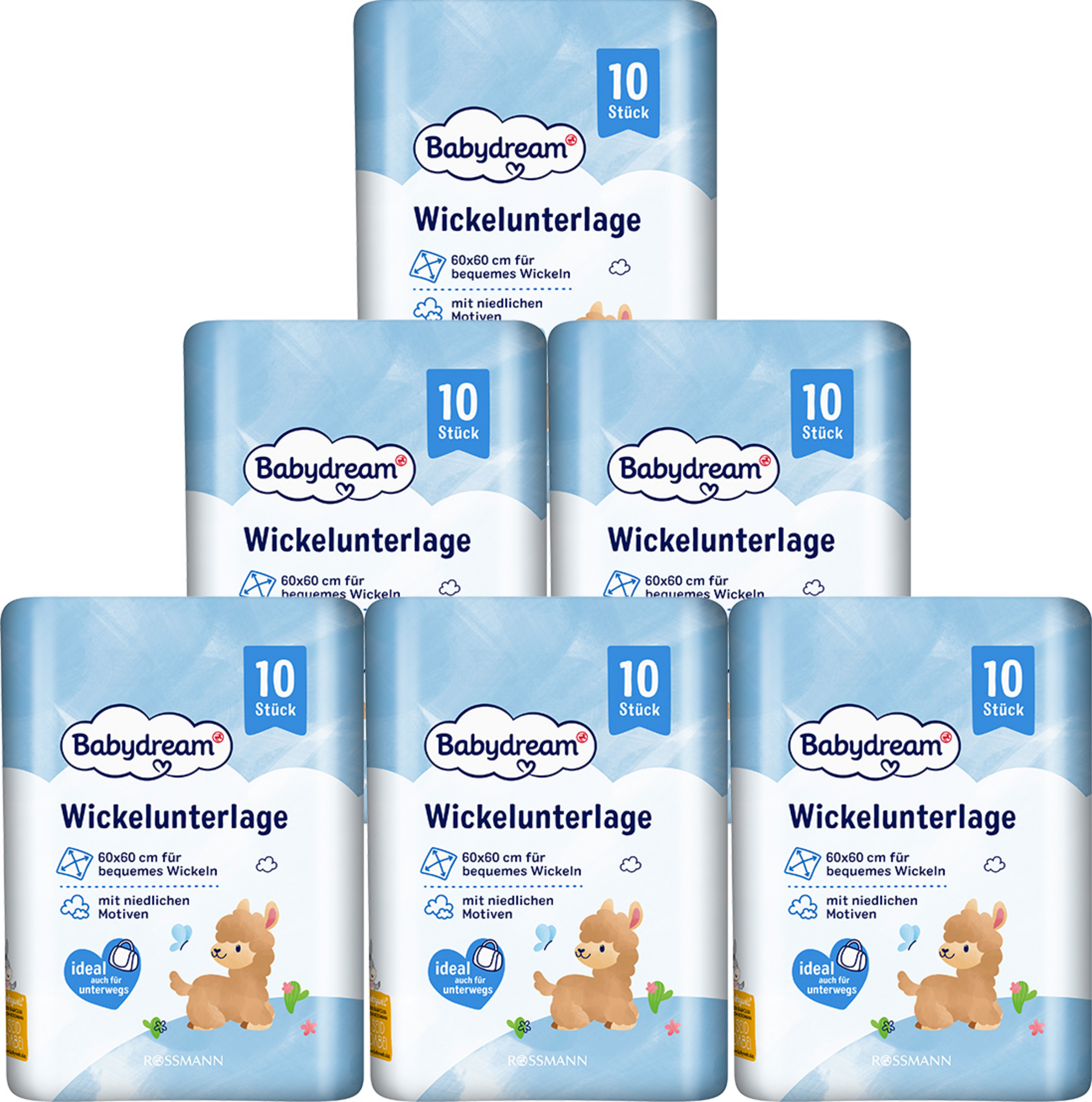 Babydream Wickelunterlage Monatspack 60 Stück