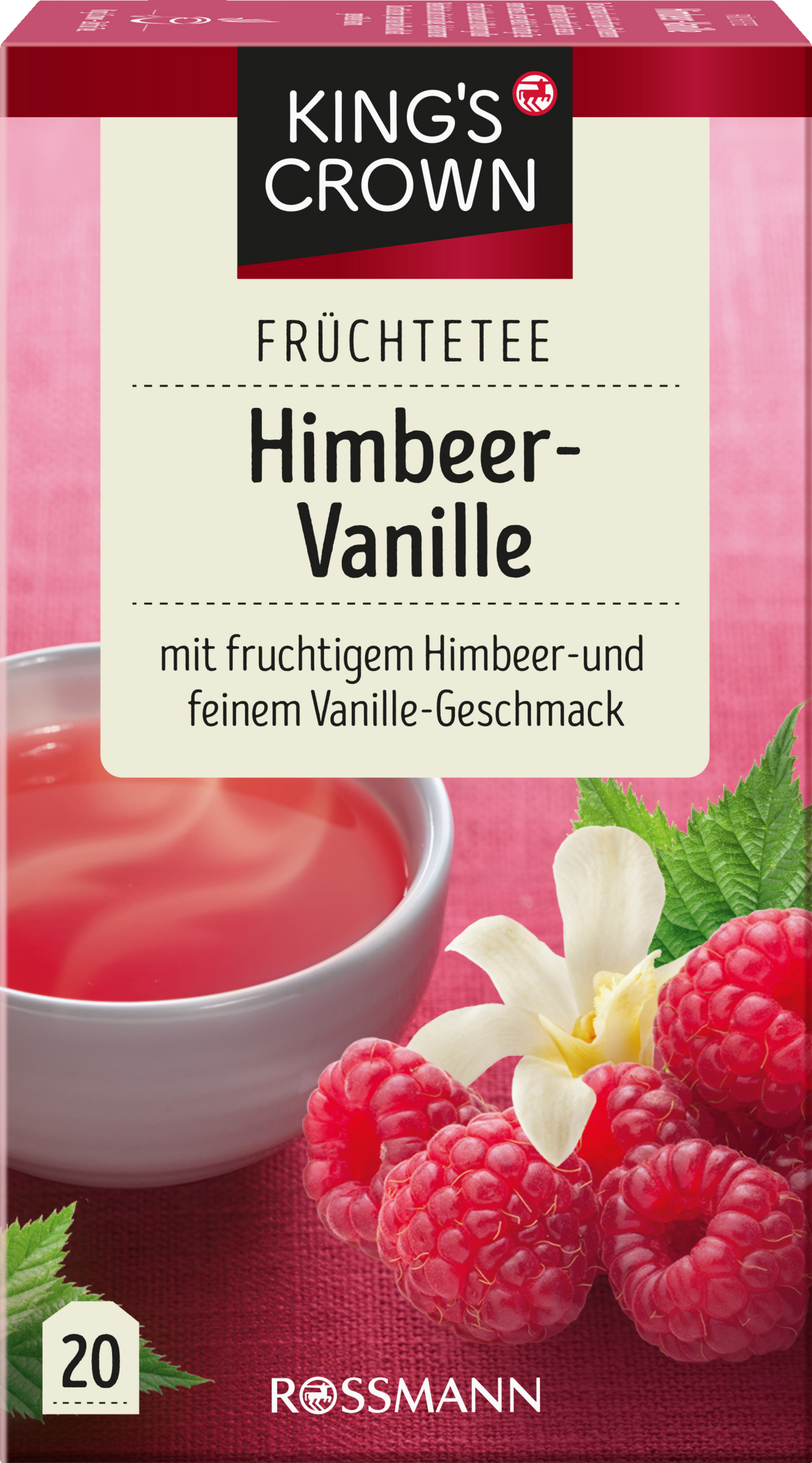 KING'S CROWN Früchtetee Himbeer-Vanille