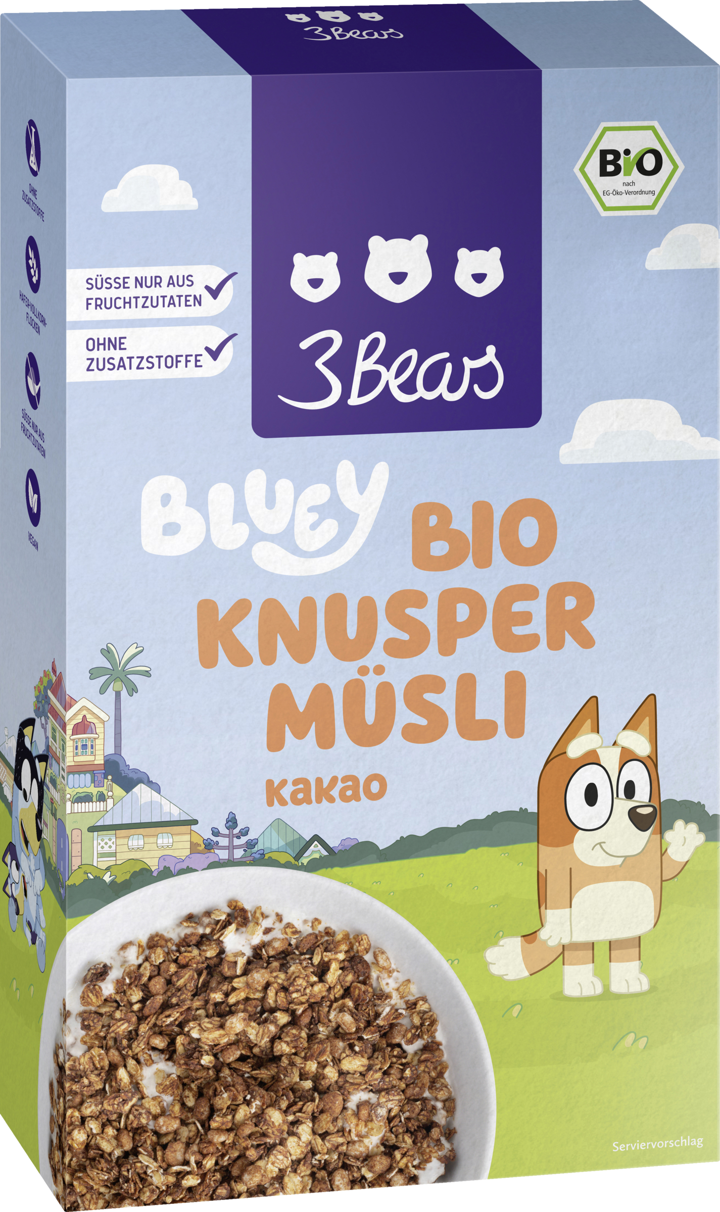 3Bears Bio Knuspermüsli Kakao Bluey