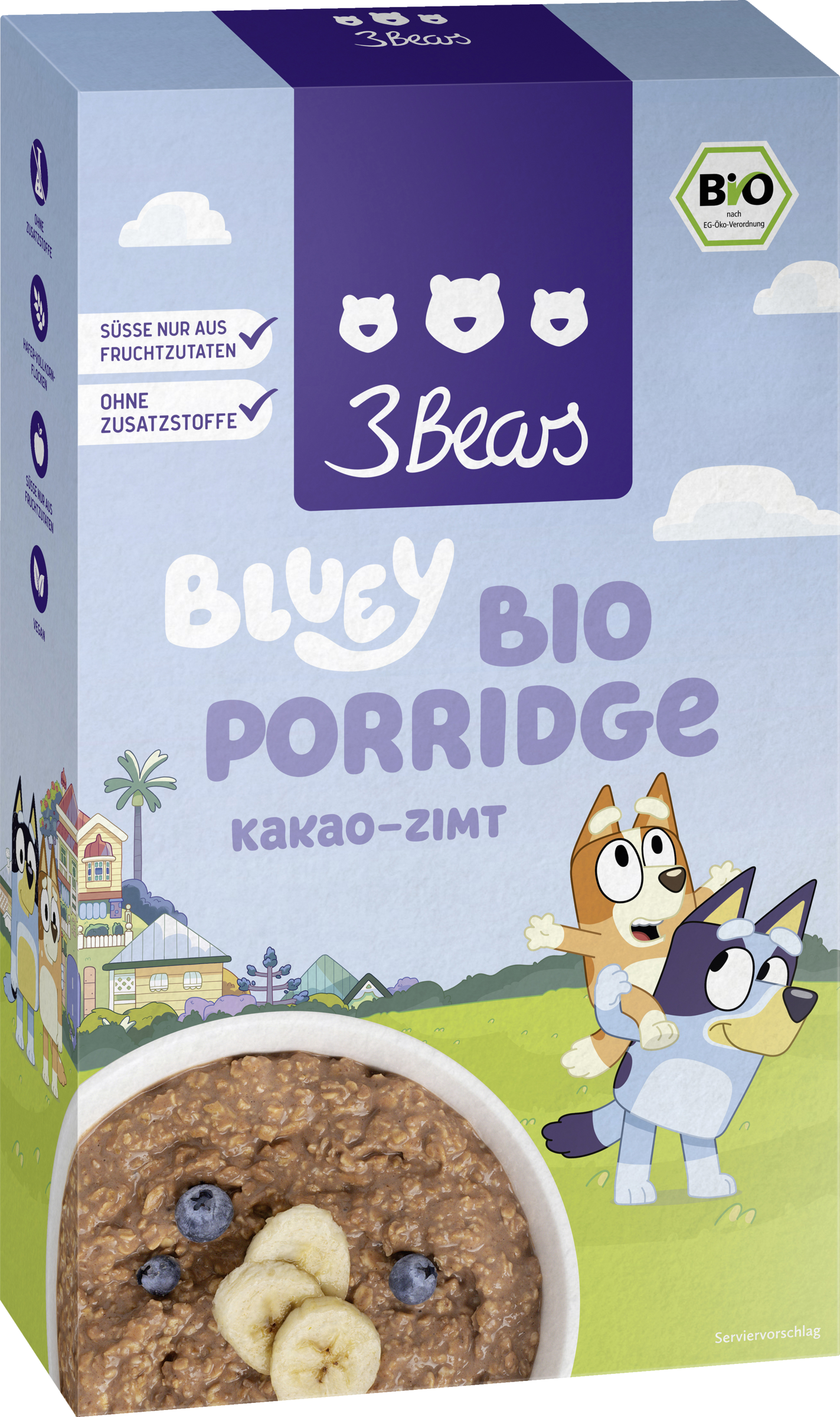3Bears Bio Porridge Kakao-Zimt Bluey