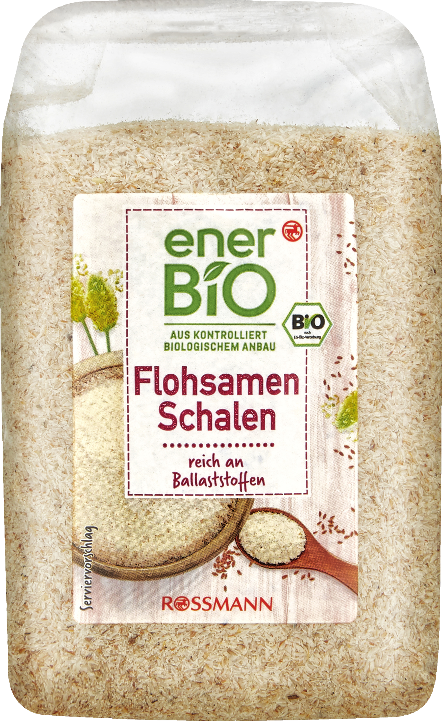 enerBiO Flohsamenschalen, Bio, ballaststoffreich, 200 g