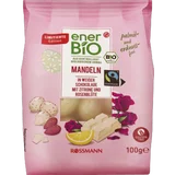 Mandeln in weißer Schokolade mit Zitrone & Rosenblüte