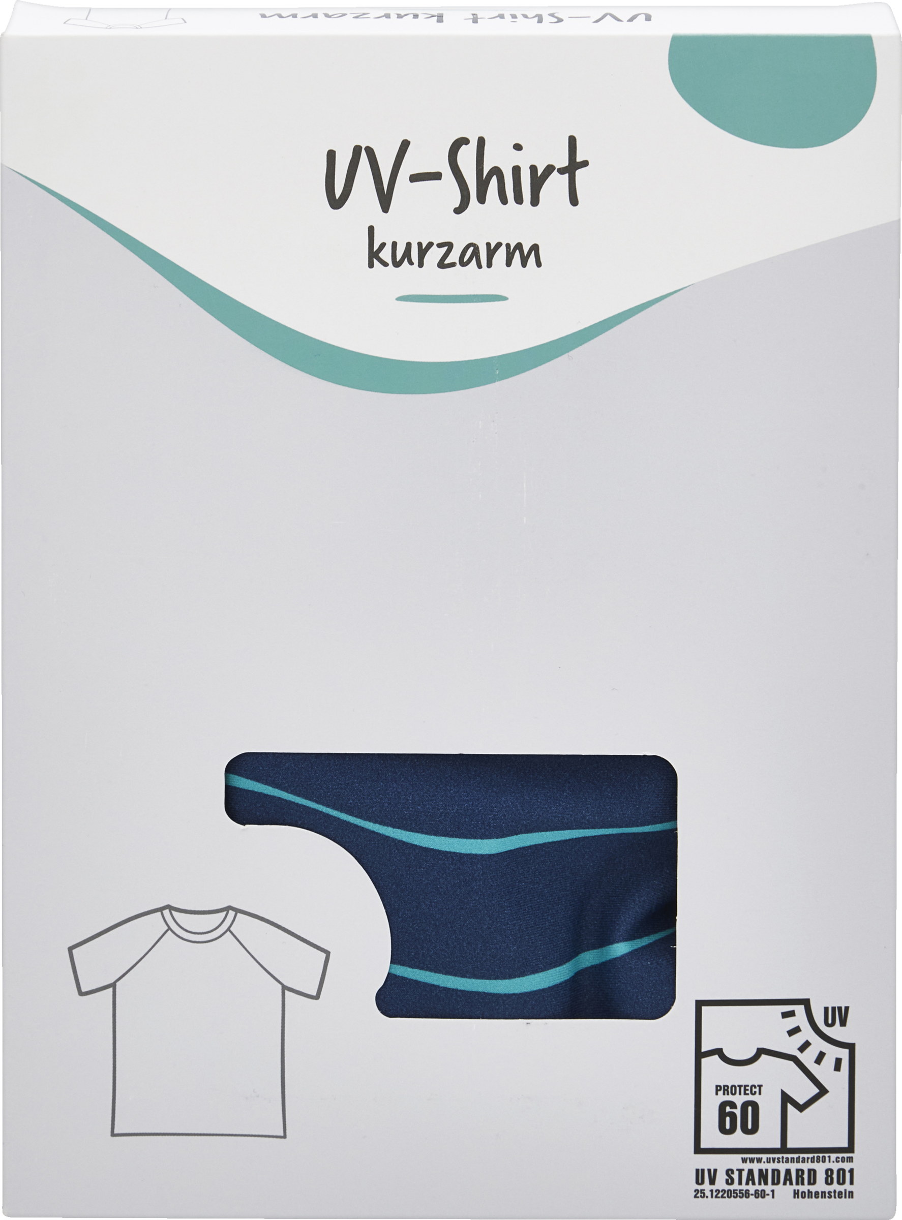 under2wear kids Kinder UV-Shirt kurzarm navy/weiss 134/140