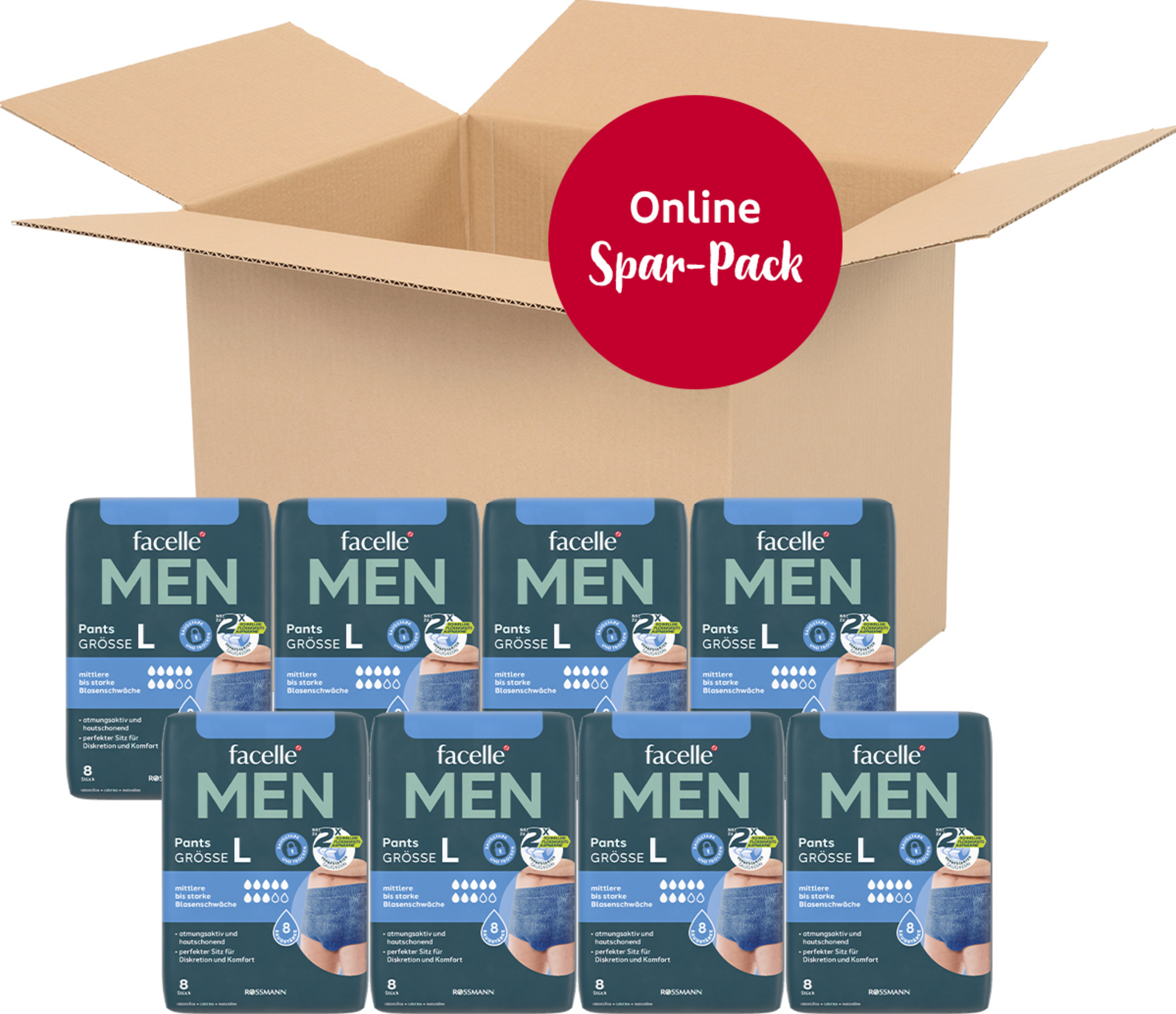 facelle diskret Vorteilspack MEN Pants Gr. L