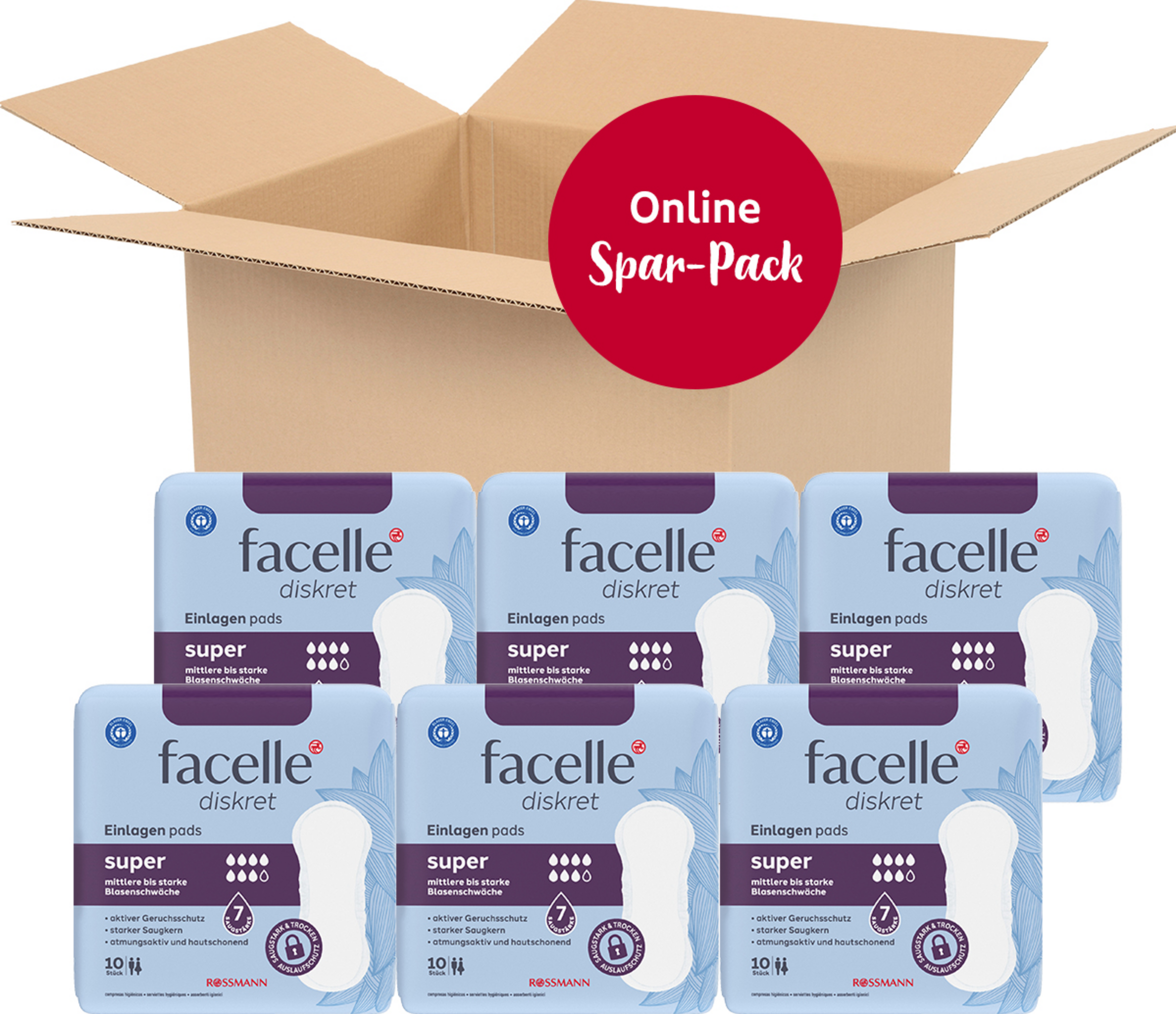 facelle diskret Vorteilpack Einlagen super