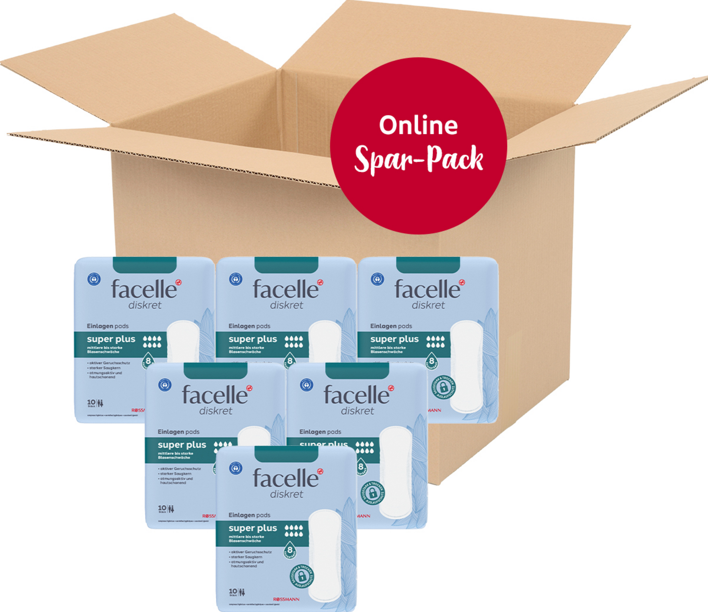 facelle diskret Vorteilspack Einlagen super plus