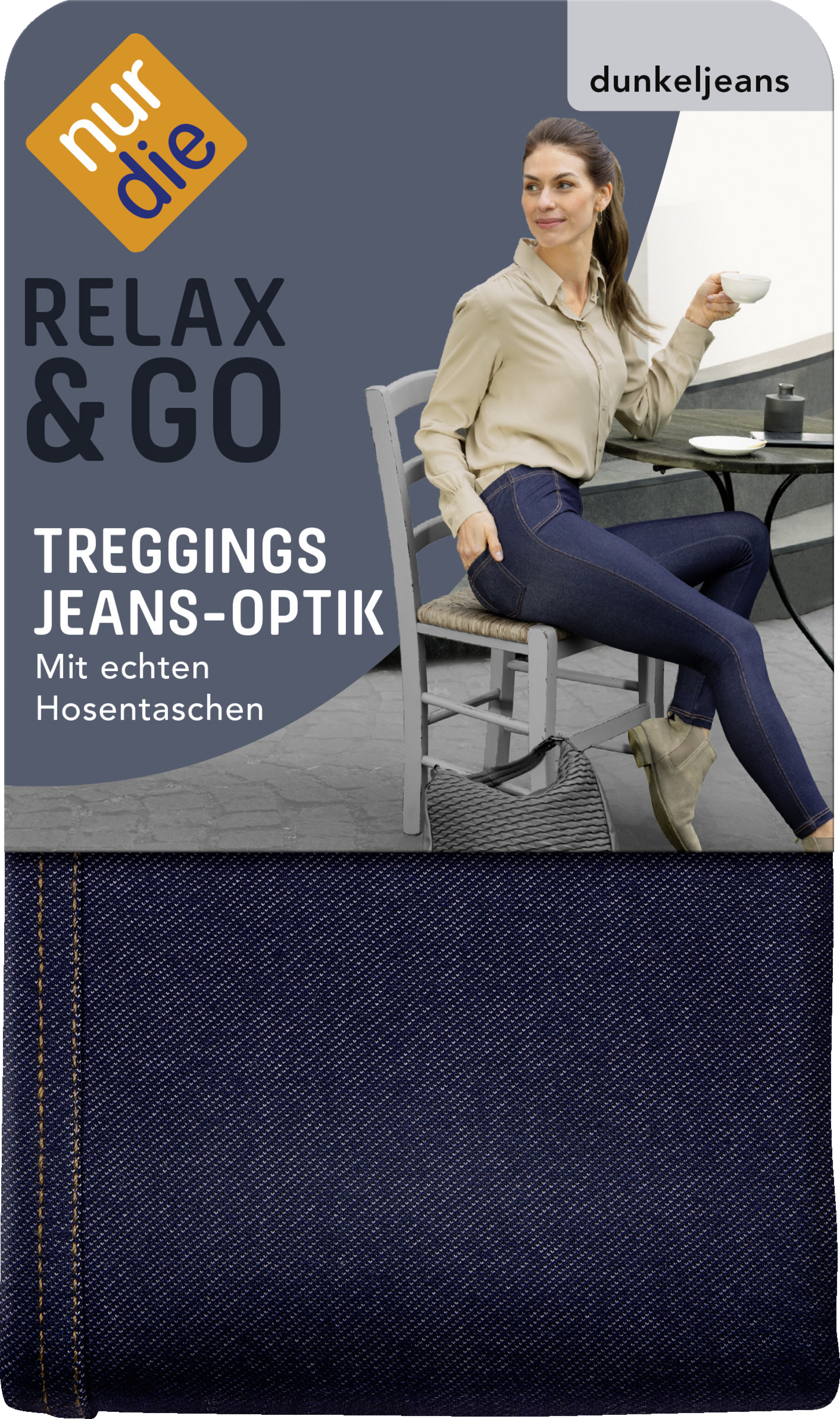 Nur Die Treggings in Jeans-Optik dunkeljeans Gr. L 44-46
