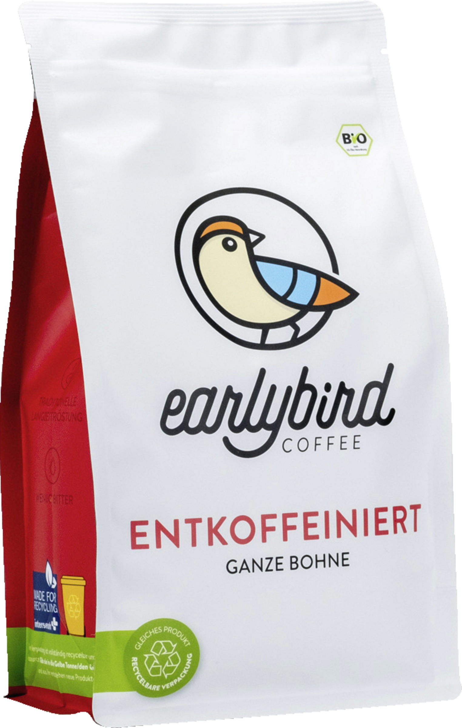 earlybird coffee Bio Röstkaffee Entkoffeiniert Bohnen