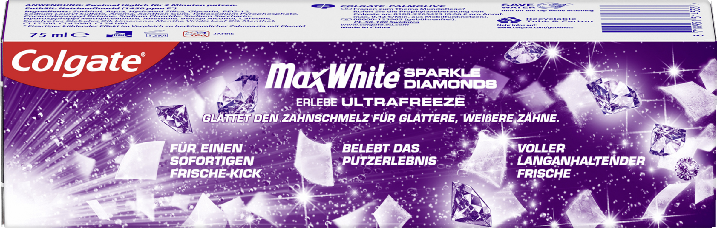 معجون أسنان Max White Sparkle Diamonds بنكهة النعناع 2