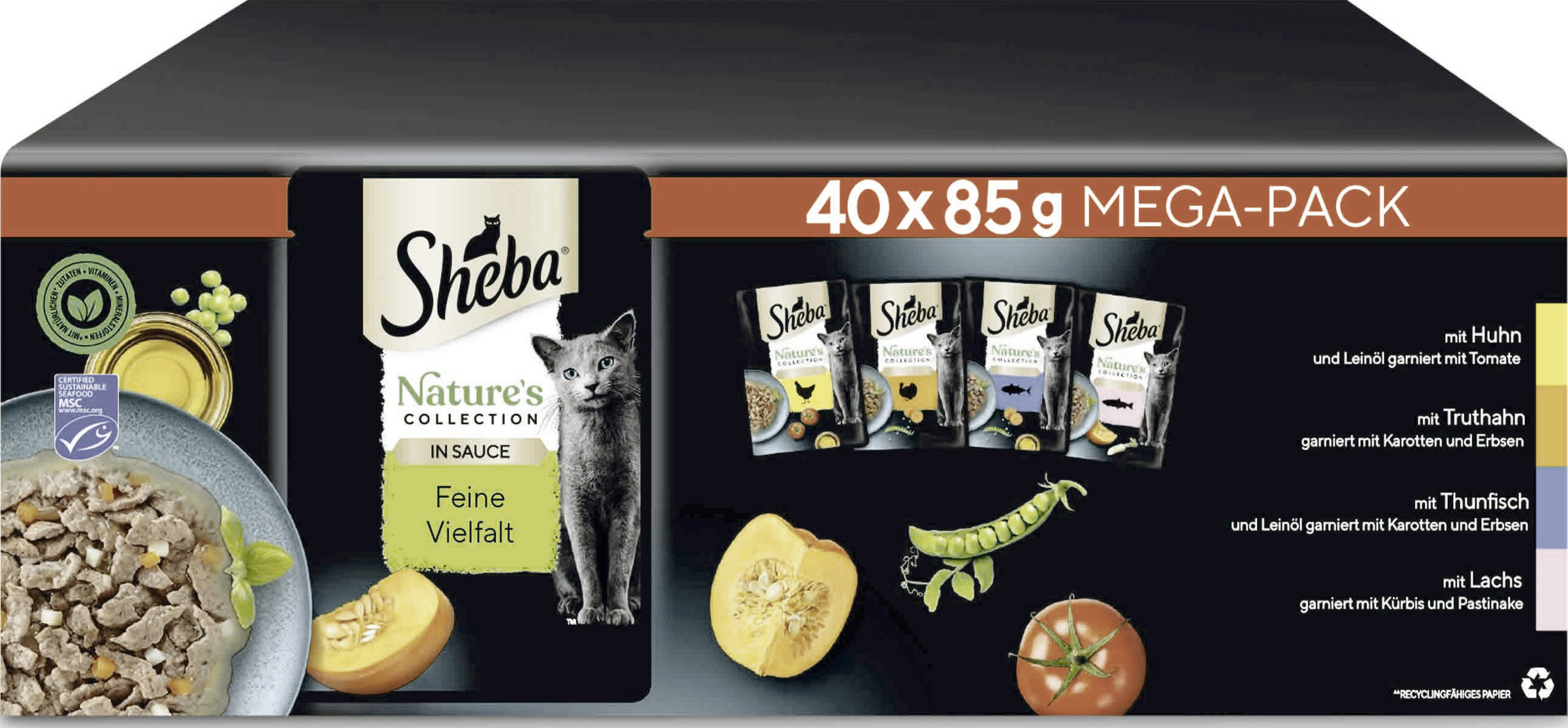 Sheba Nature's Collection in Sauce Feine Vielfalt Megapack