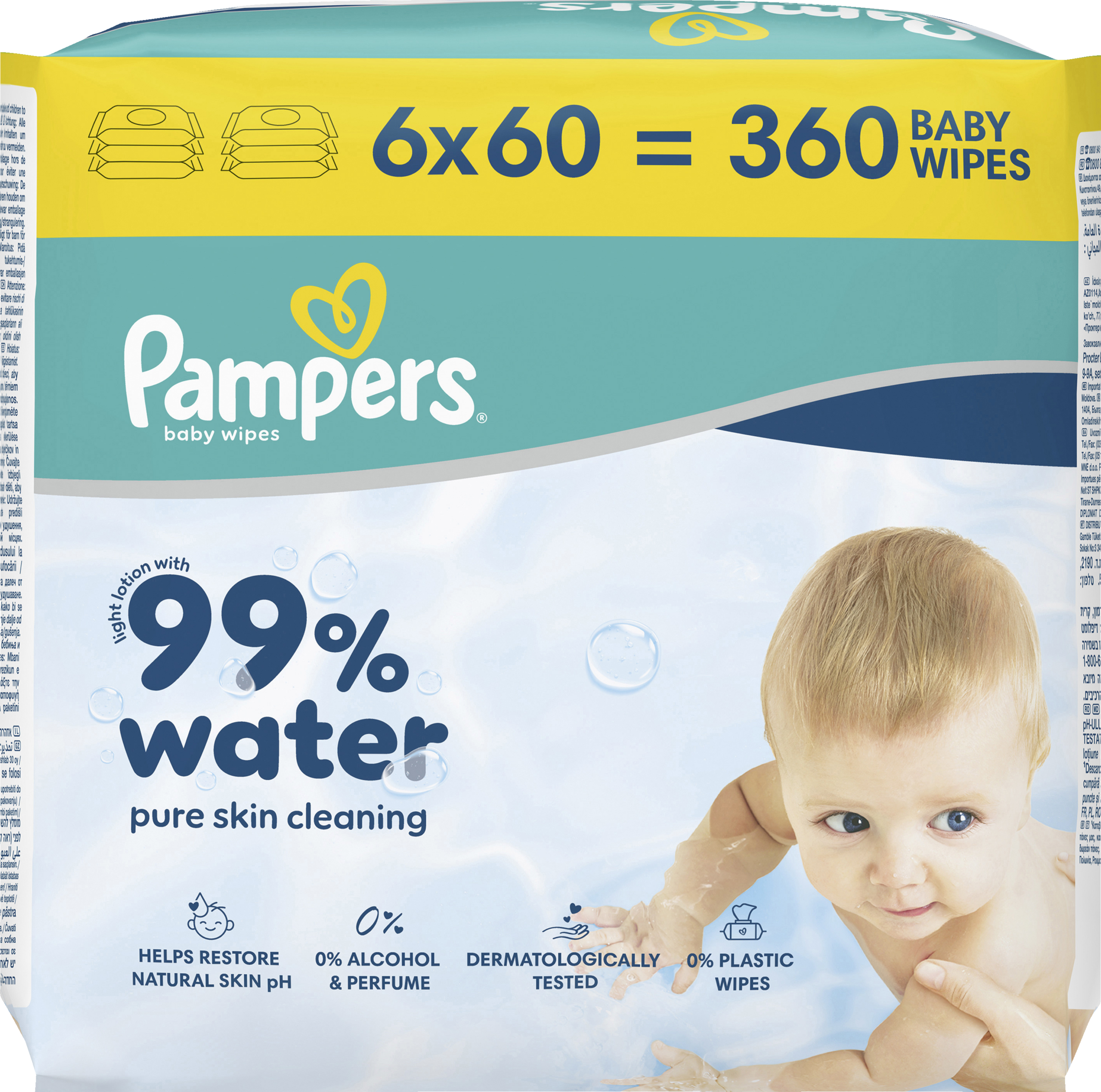 Feuchttücher 99% Water (6x60 Stück)