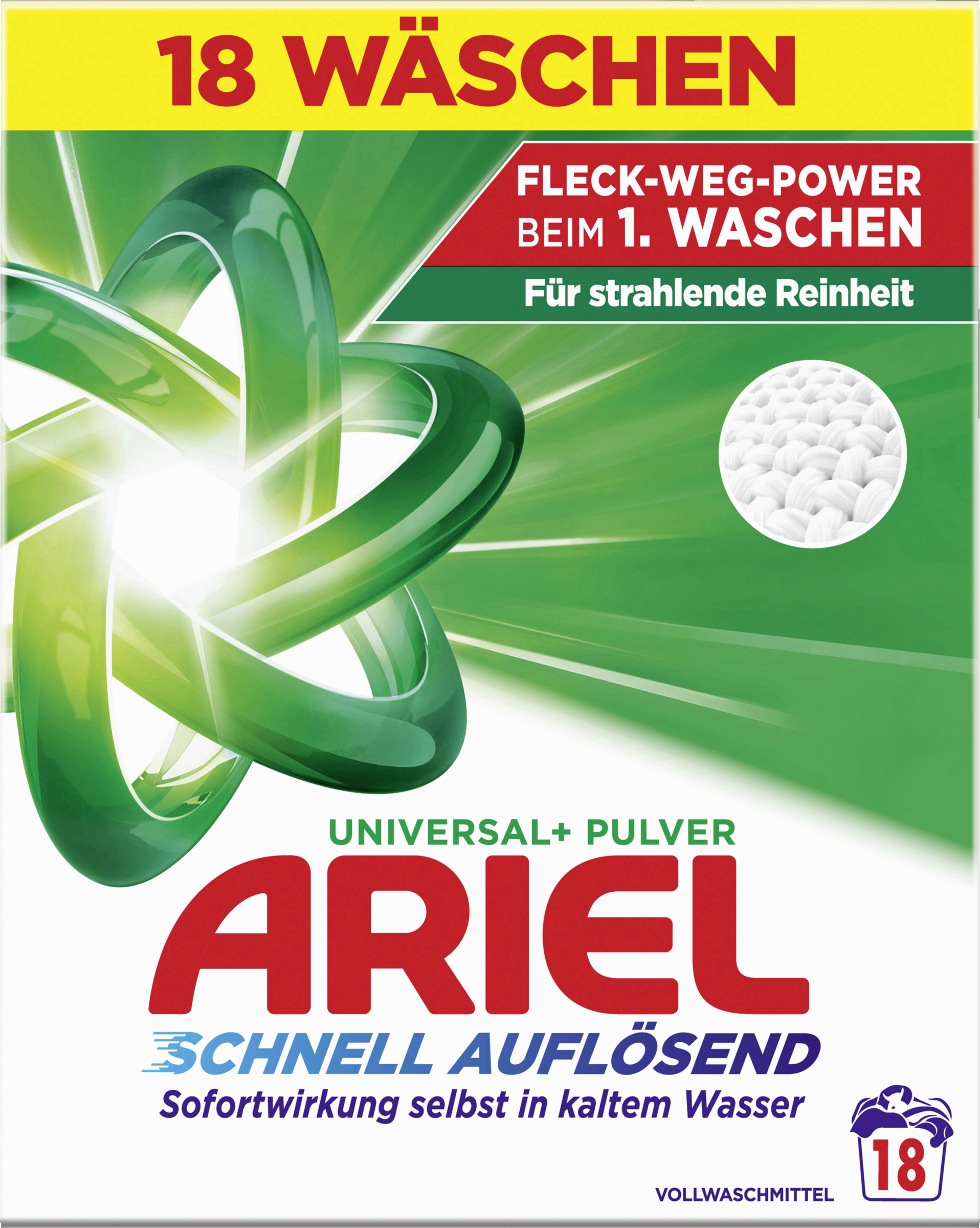 Ariel Vollwaschmittel Pulver Universal+ 18 WL
