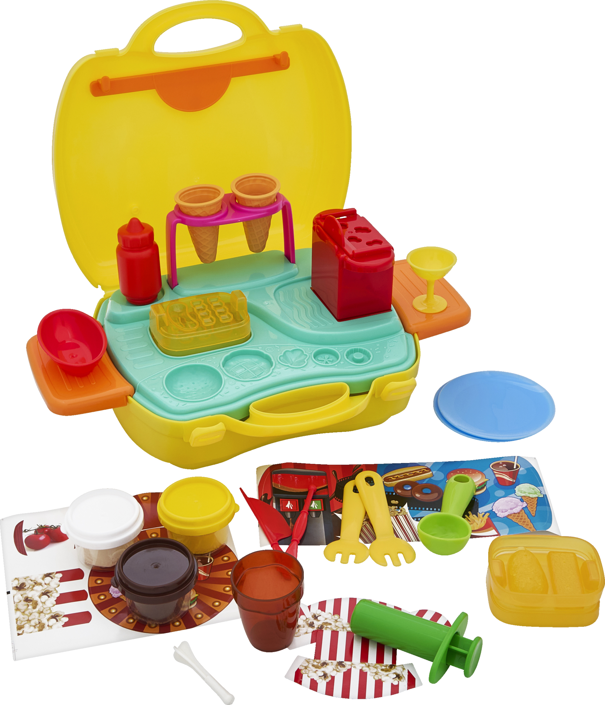 IDEENWELT Knetkoffer Kino Snackbar Gelb