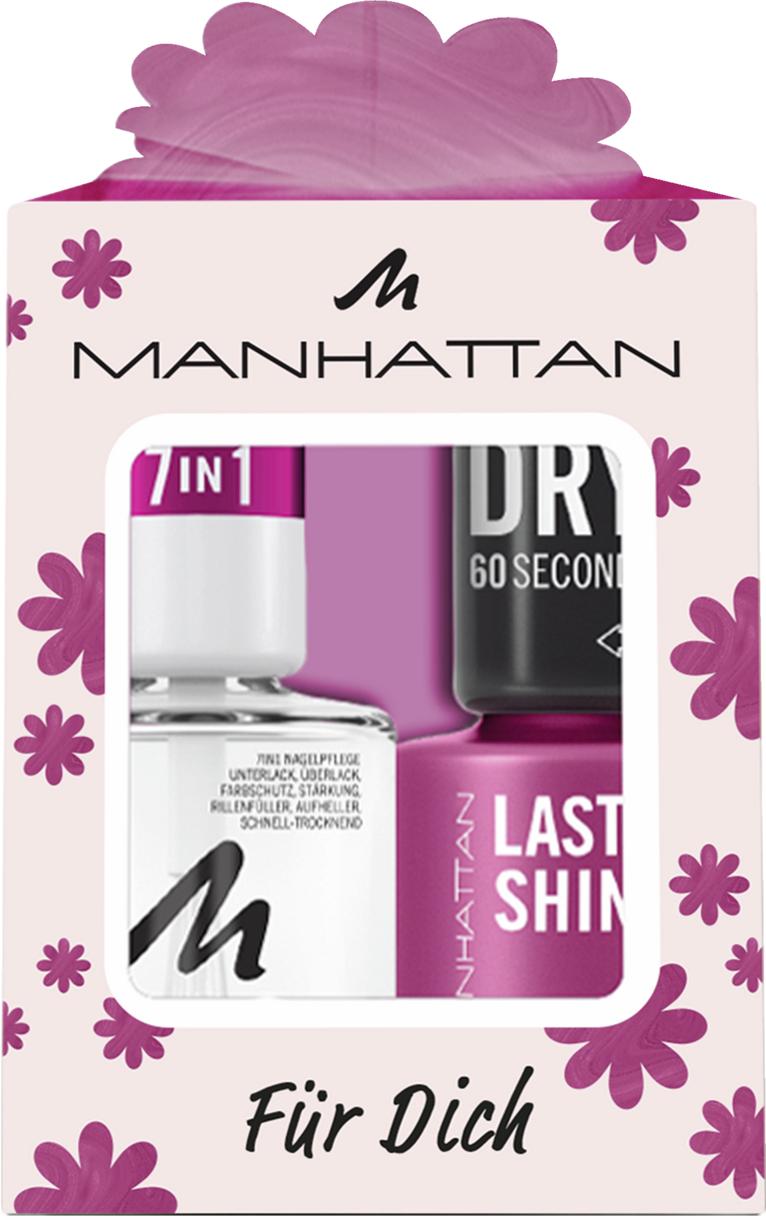 Manhattan Nail Treatment 7in1 Multi Benefit + Last & Shine 570 Pink Fields