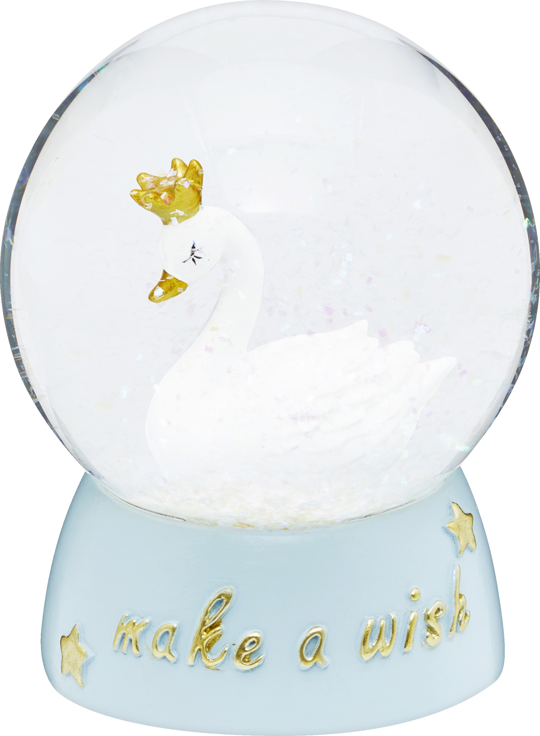 IDEENWELT Glitzerkugel Schwan