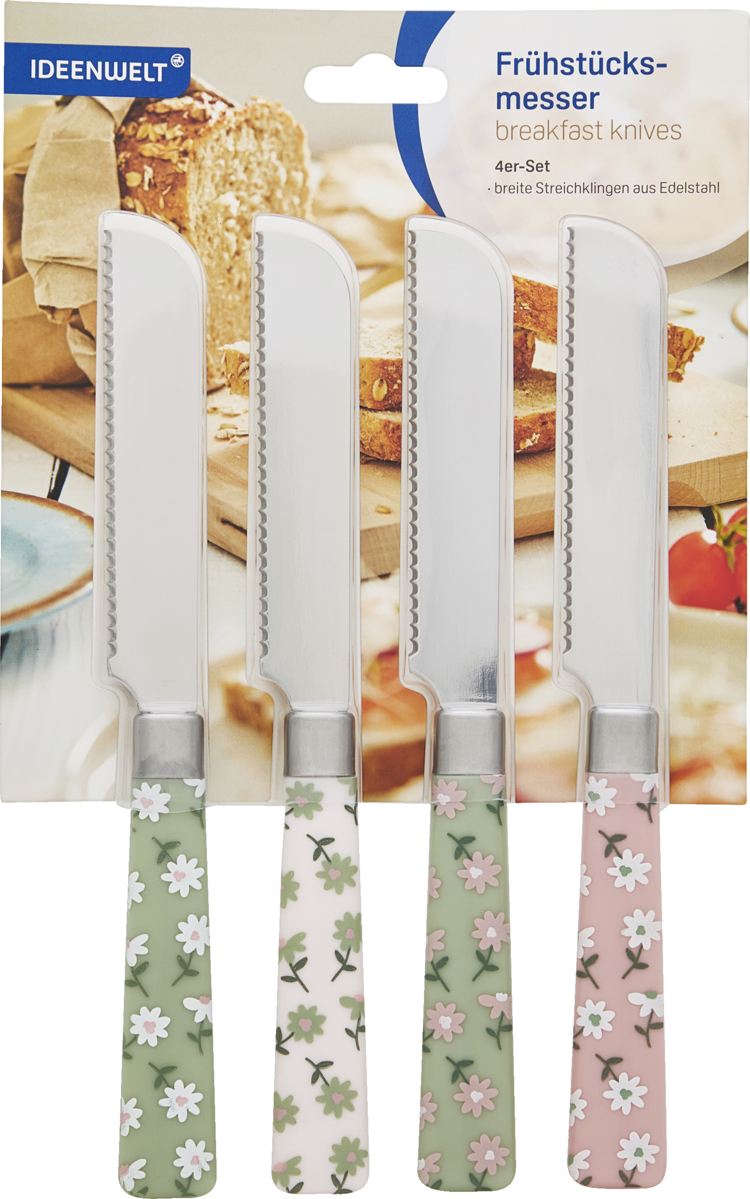 Frühstücksmesser 4er-Set Blume