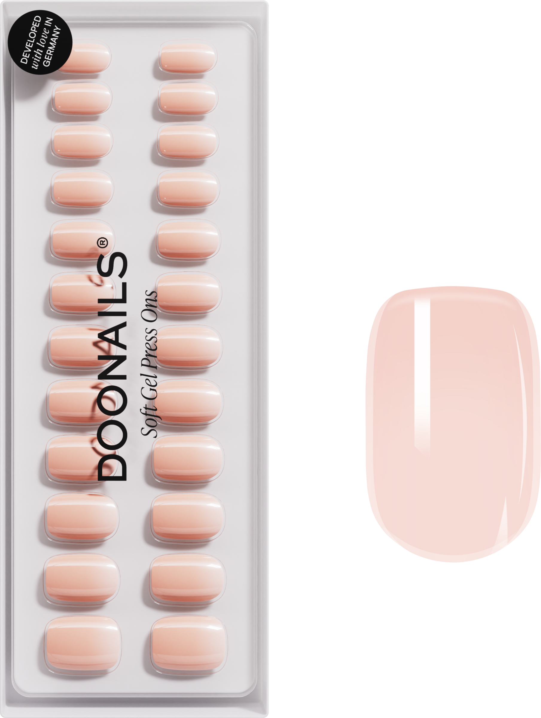 Doonails Press Ons Latte Short Square