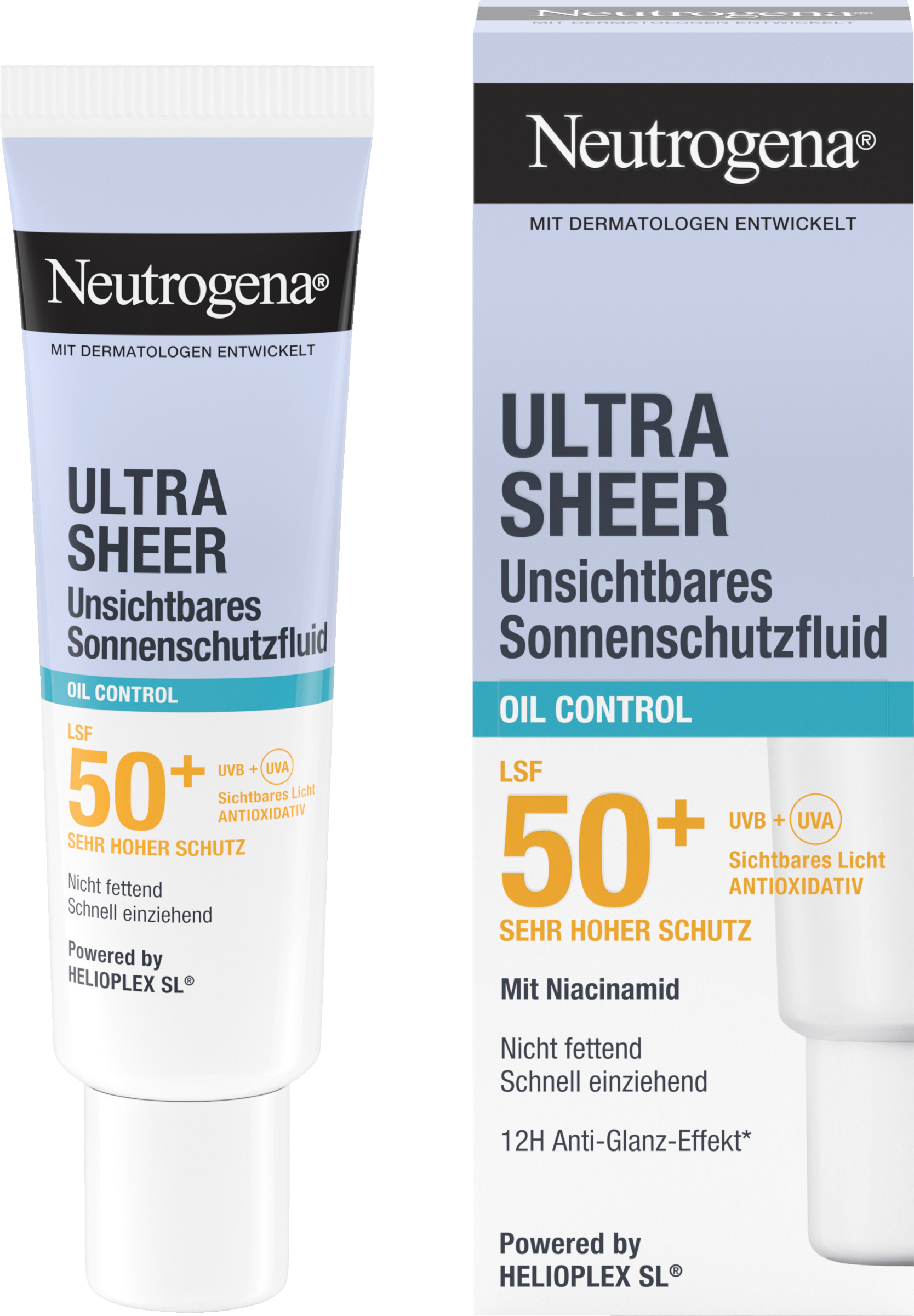 Ultra Sheer Unsichtbares Oil Control Sonnenschutzfluid LSF50+