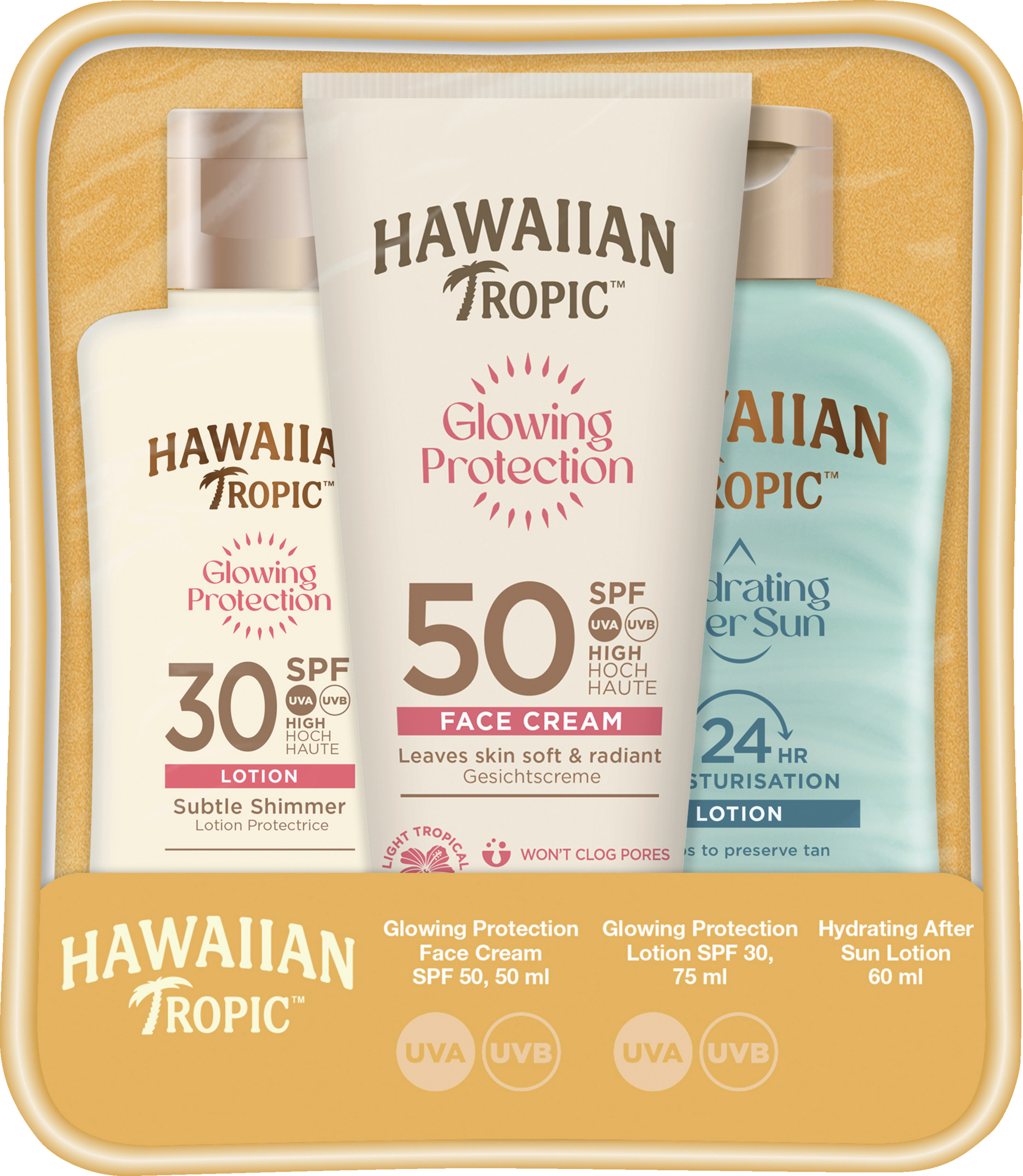 Hawaiian Tropic Glowing Protection Trio