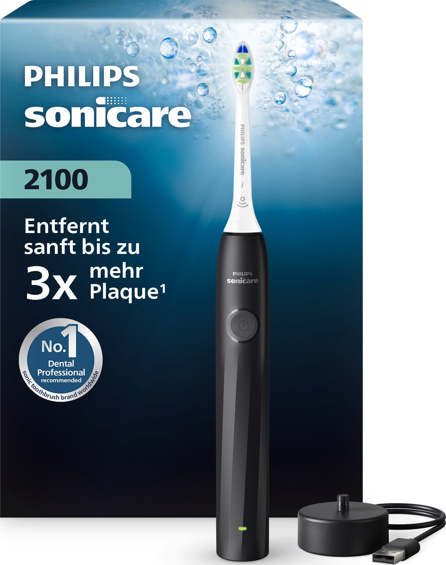 فرشاة أسنان كهربائية 2100 HX4021/02 سوداء