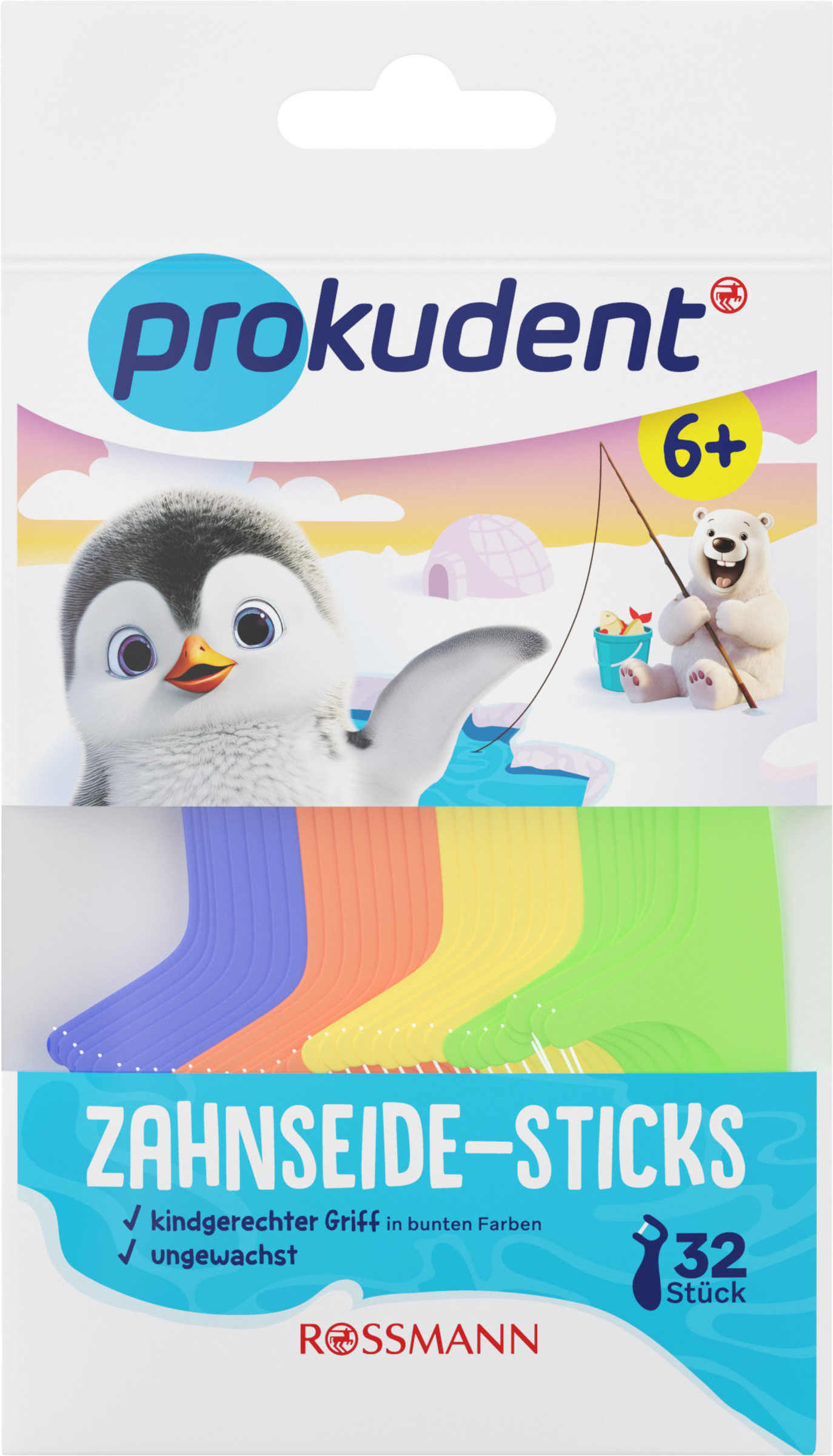 Prokudent Junior خيط تنظيف الأسنان 32 قطعة