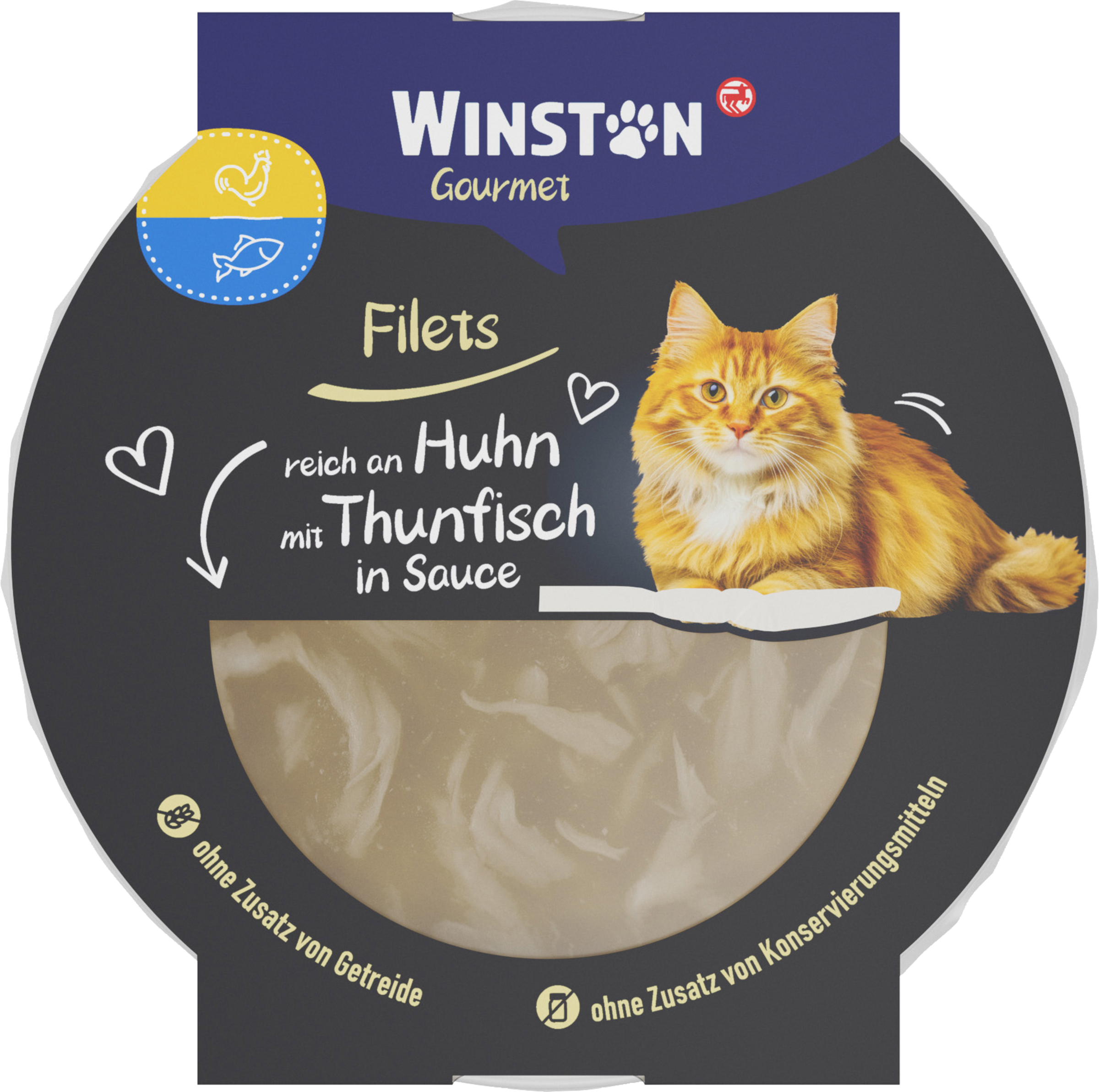 Gourmet Filets reich an Huhn mit Thunfisch in Sauce