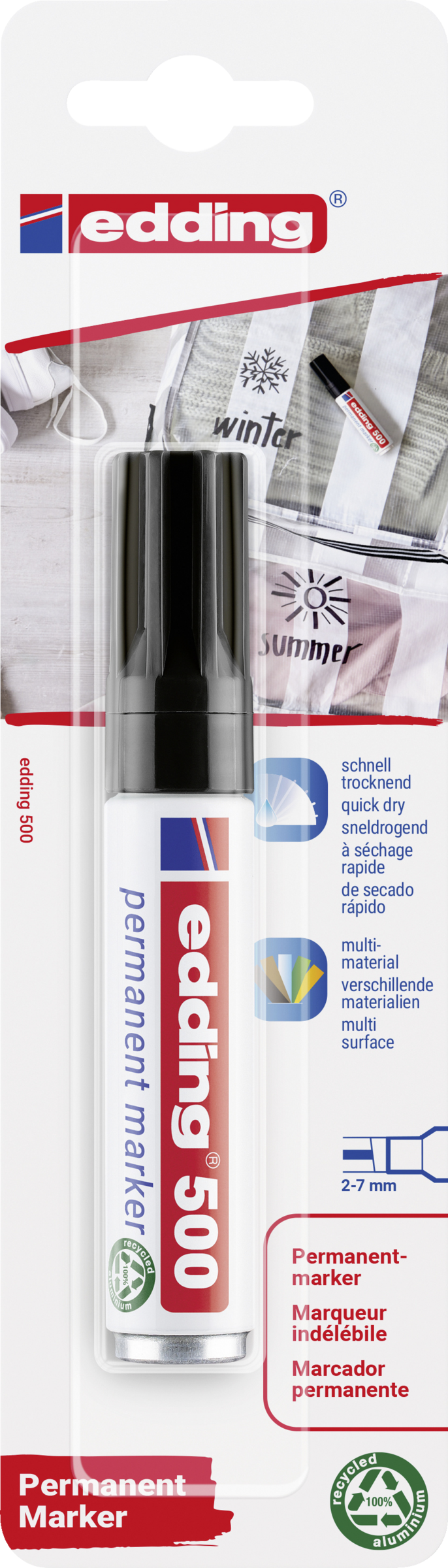 Edding 500 schwarz Permanentmarker