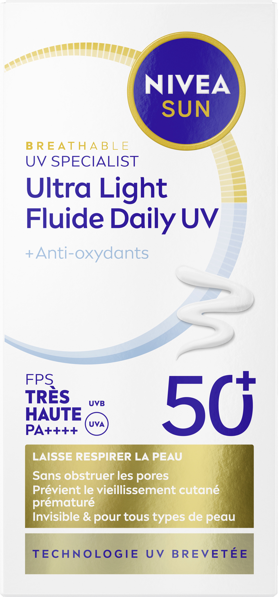 NIVEA SUN UV Schutz Gesicht Experte Invisible Daily UV-Fluid LSF 50+